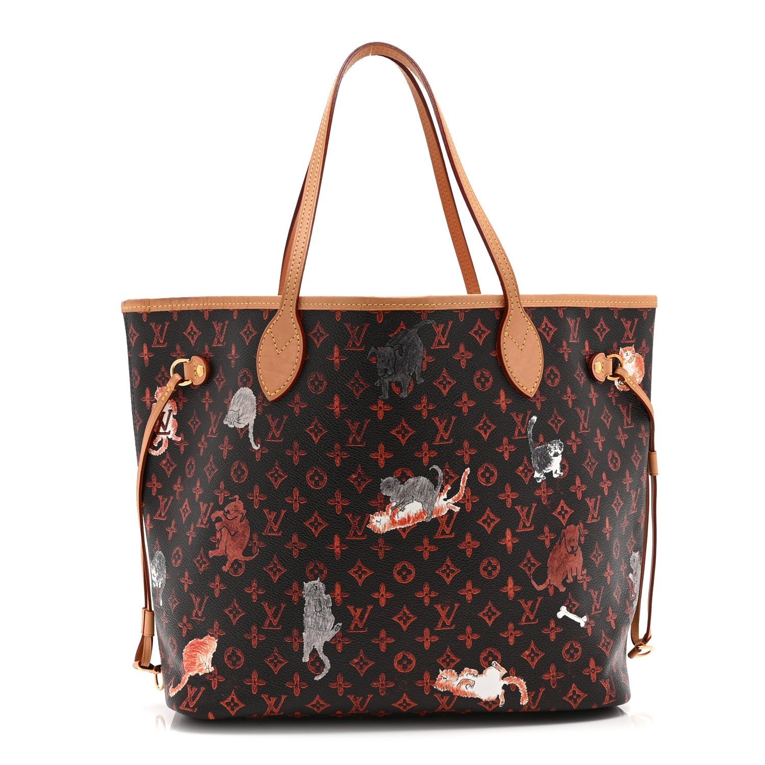 Louis Vuitton Catogram Neverfull MM Marron