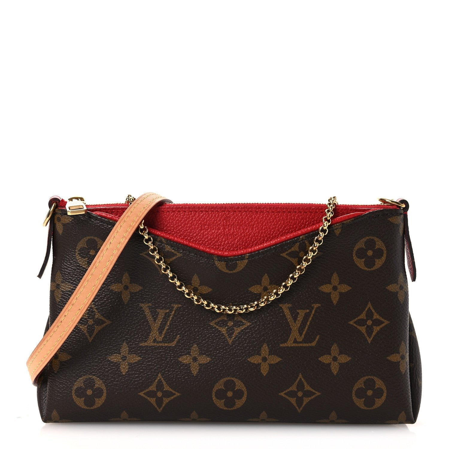 Louis Vuitton Monogram Pallas Clutch Cherry