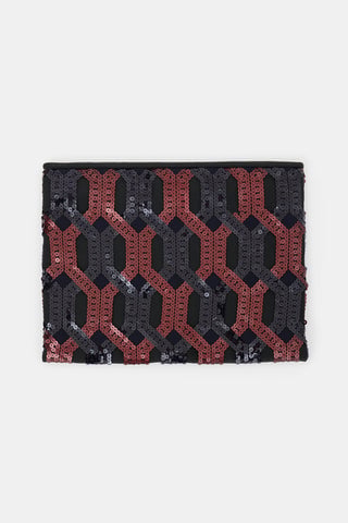 Miu Miu 2011 Sequin Overlay Pochette Pouch