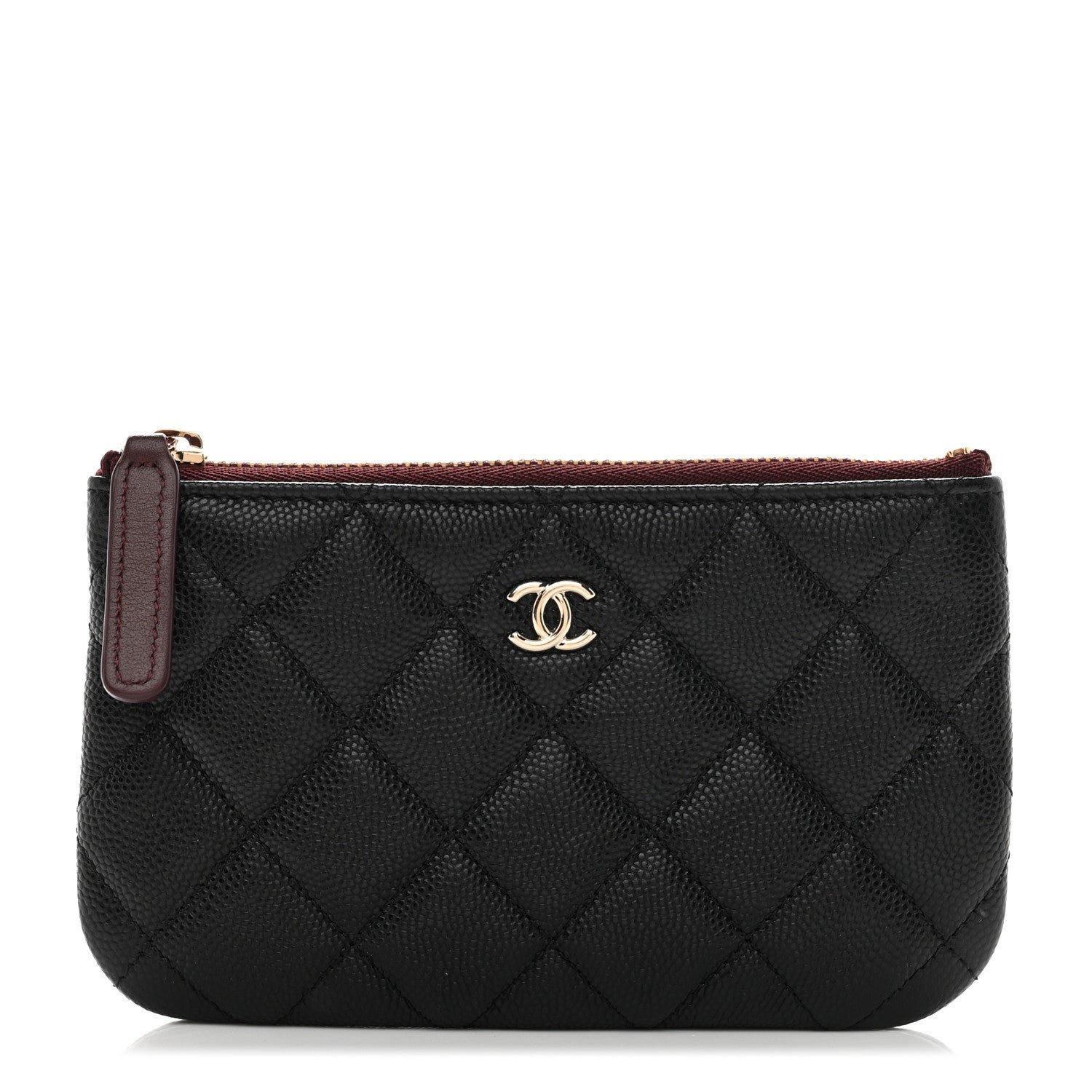 Chanel Caviar Quilted Small Cosmetic Case Black