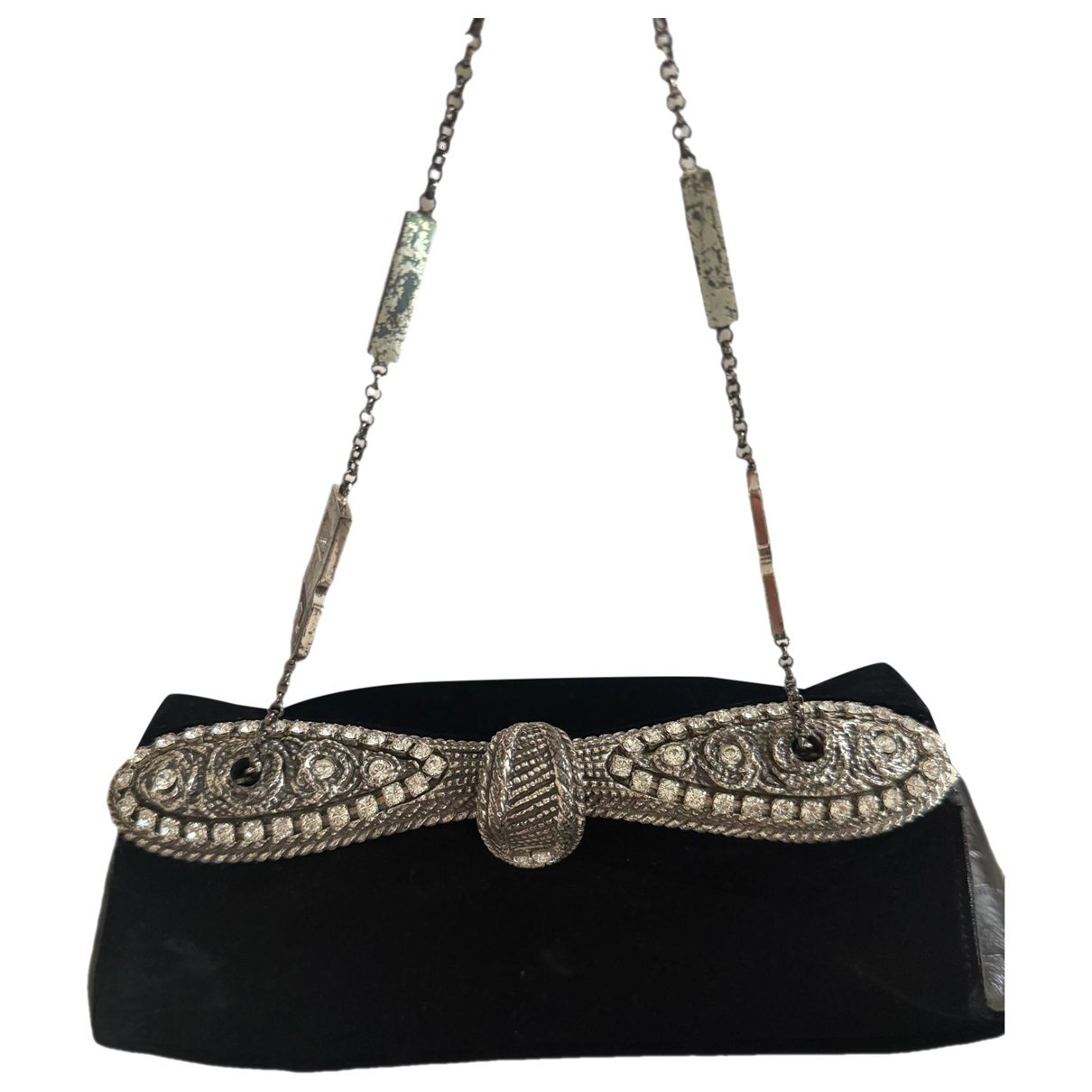 Velvet clutch bag