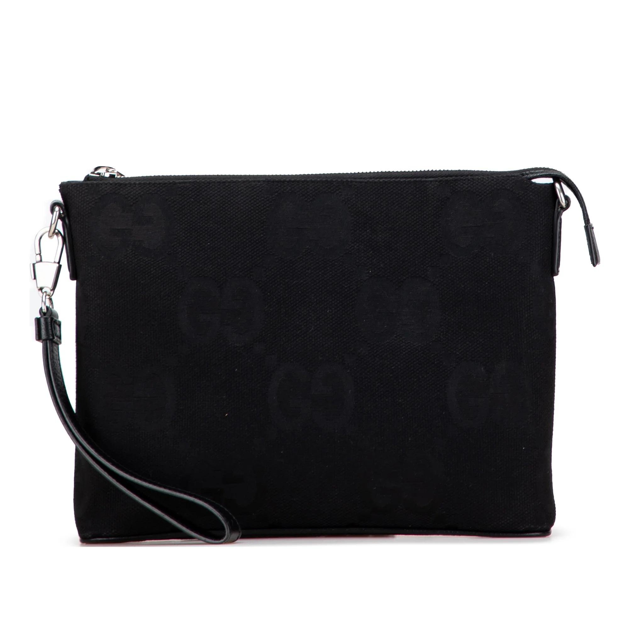 Leather clutch bag