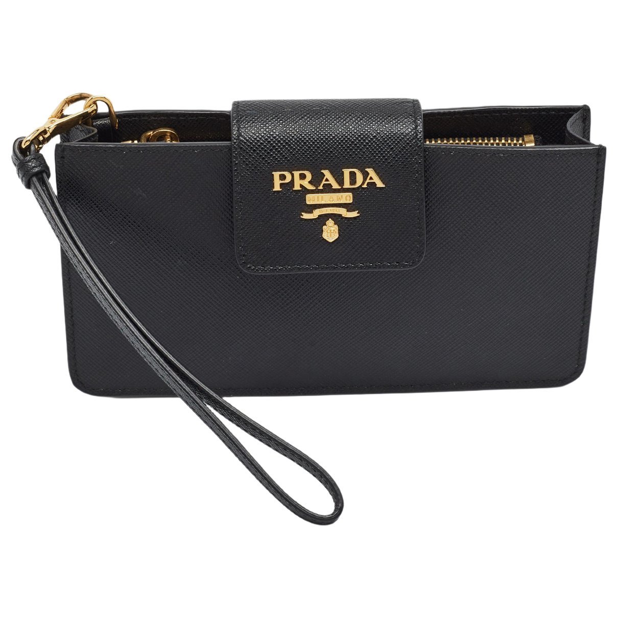 Leather clutch bag