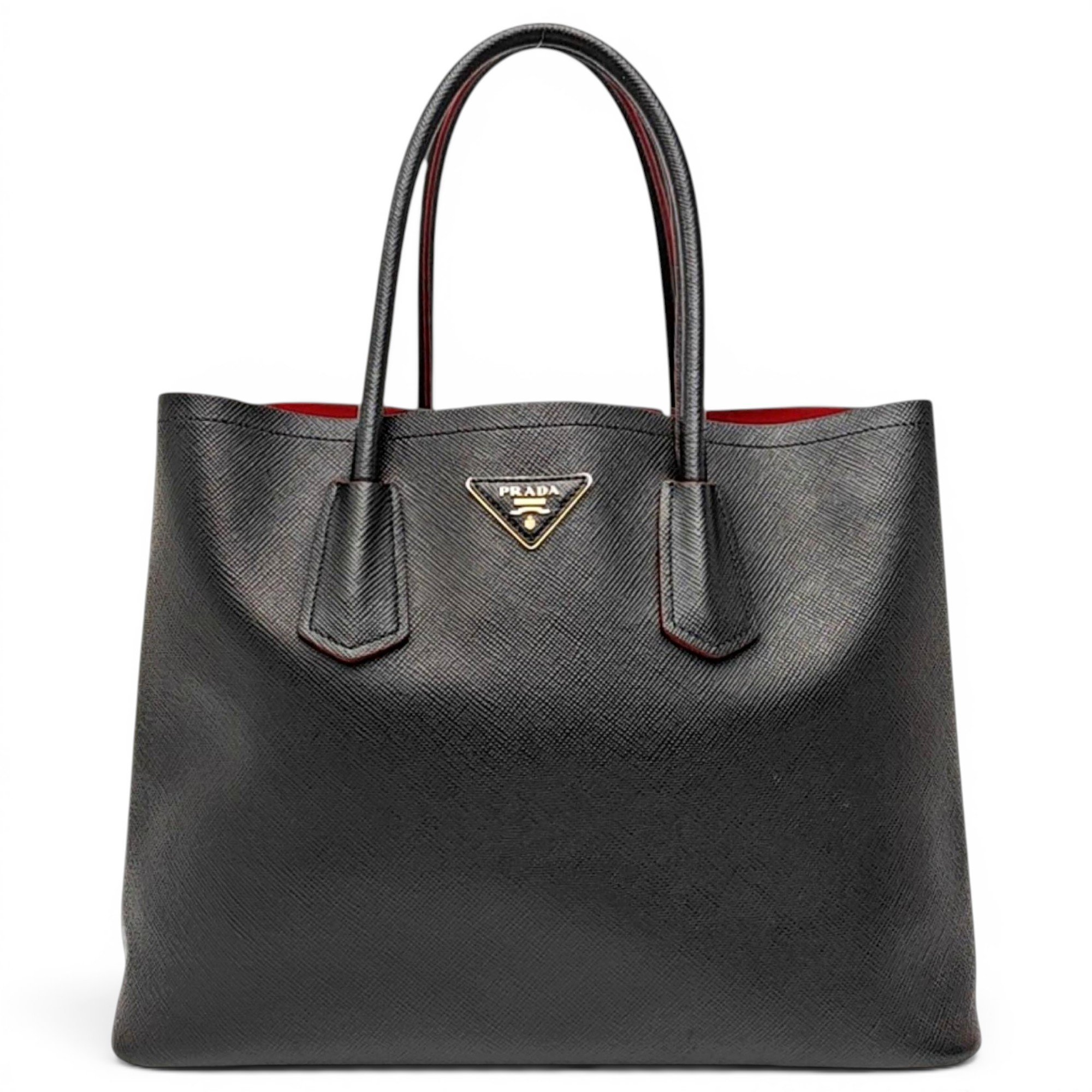 Double leather tote