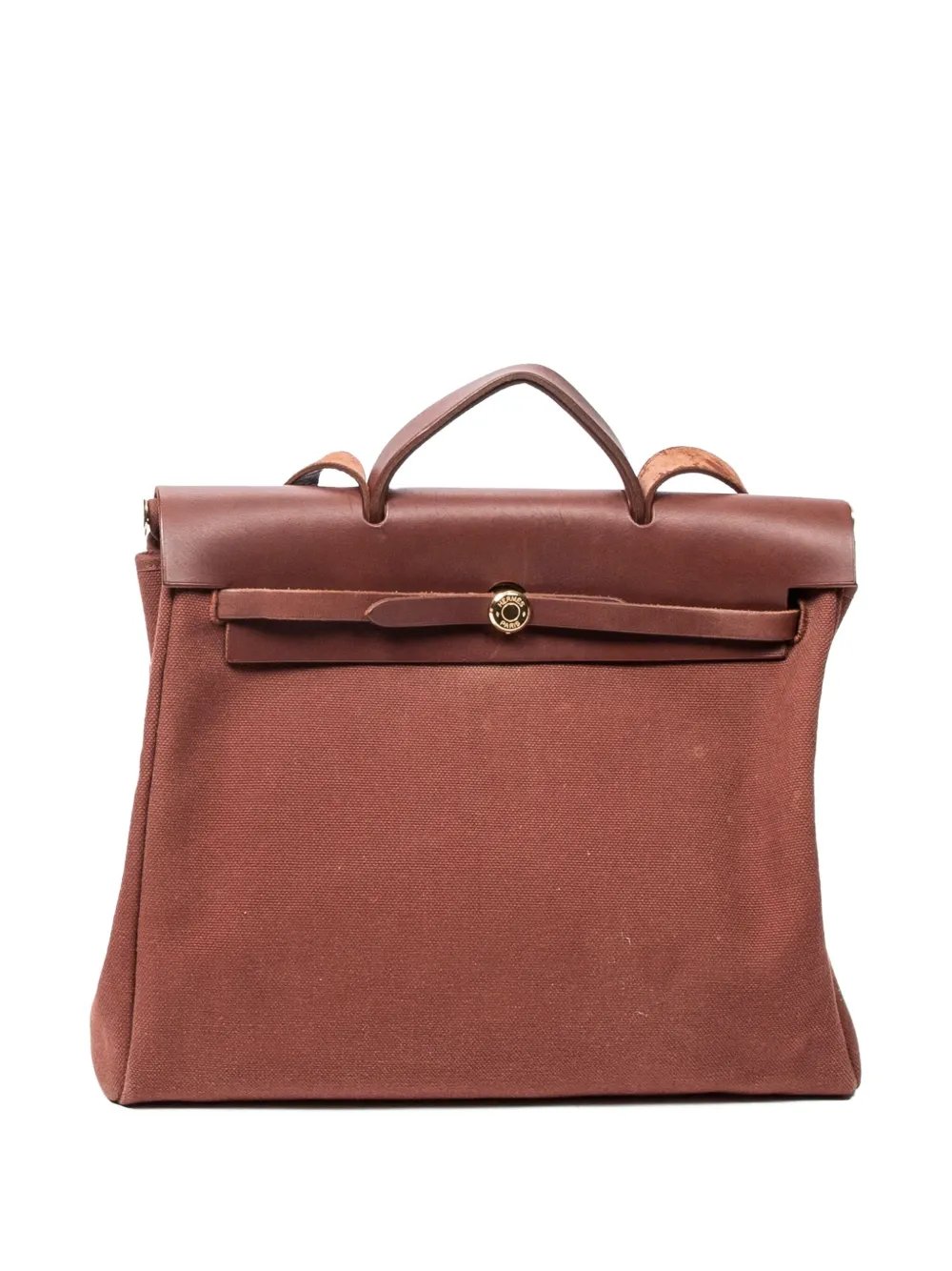 leather-trimmed shoulder bag