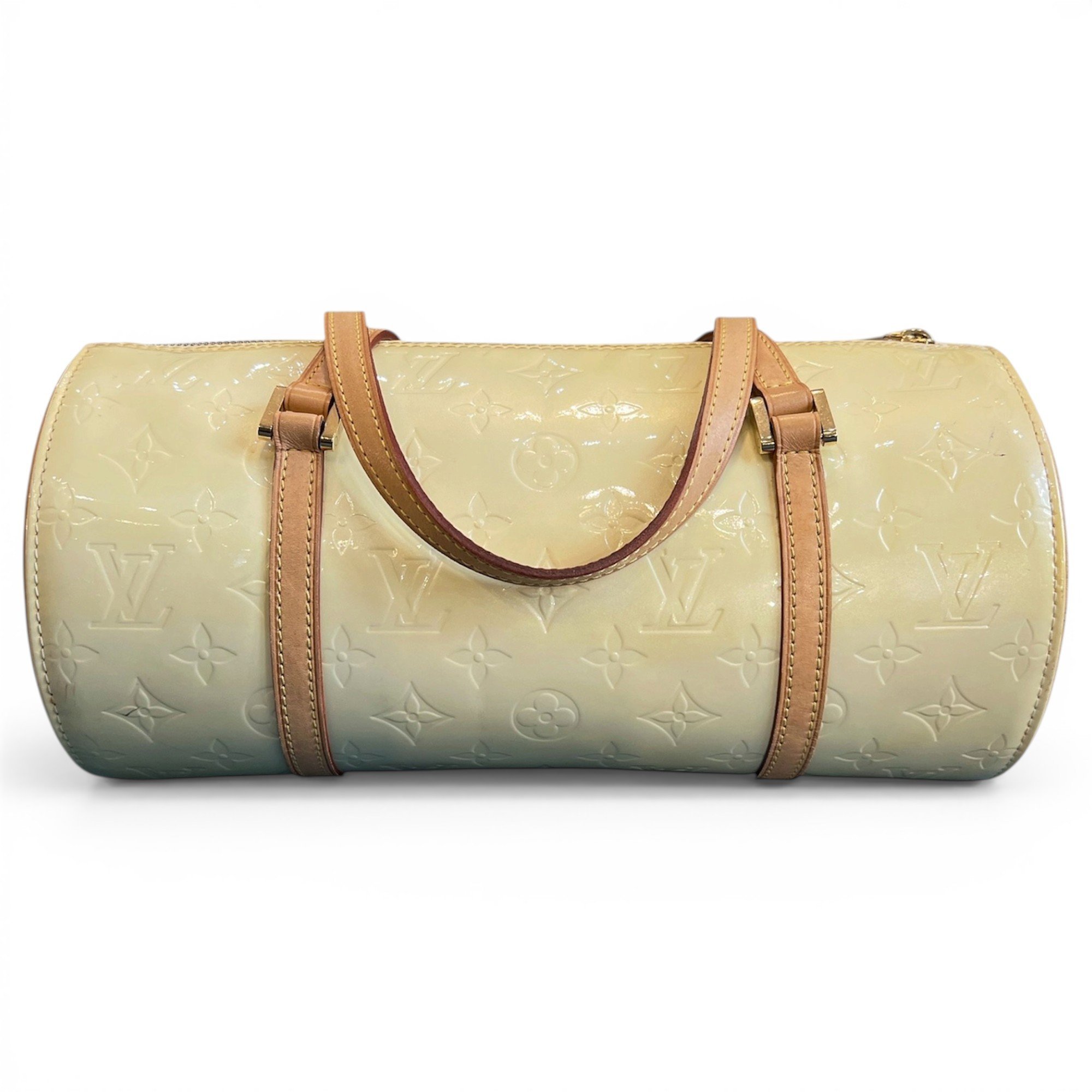 Papillon patent leather handbag