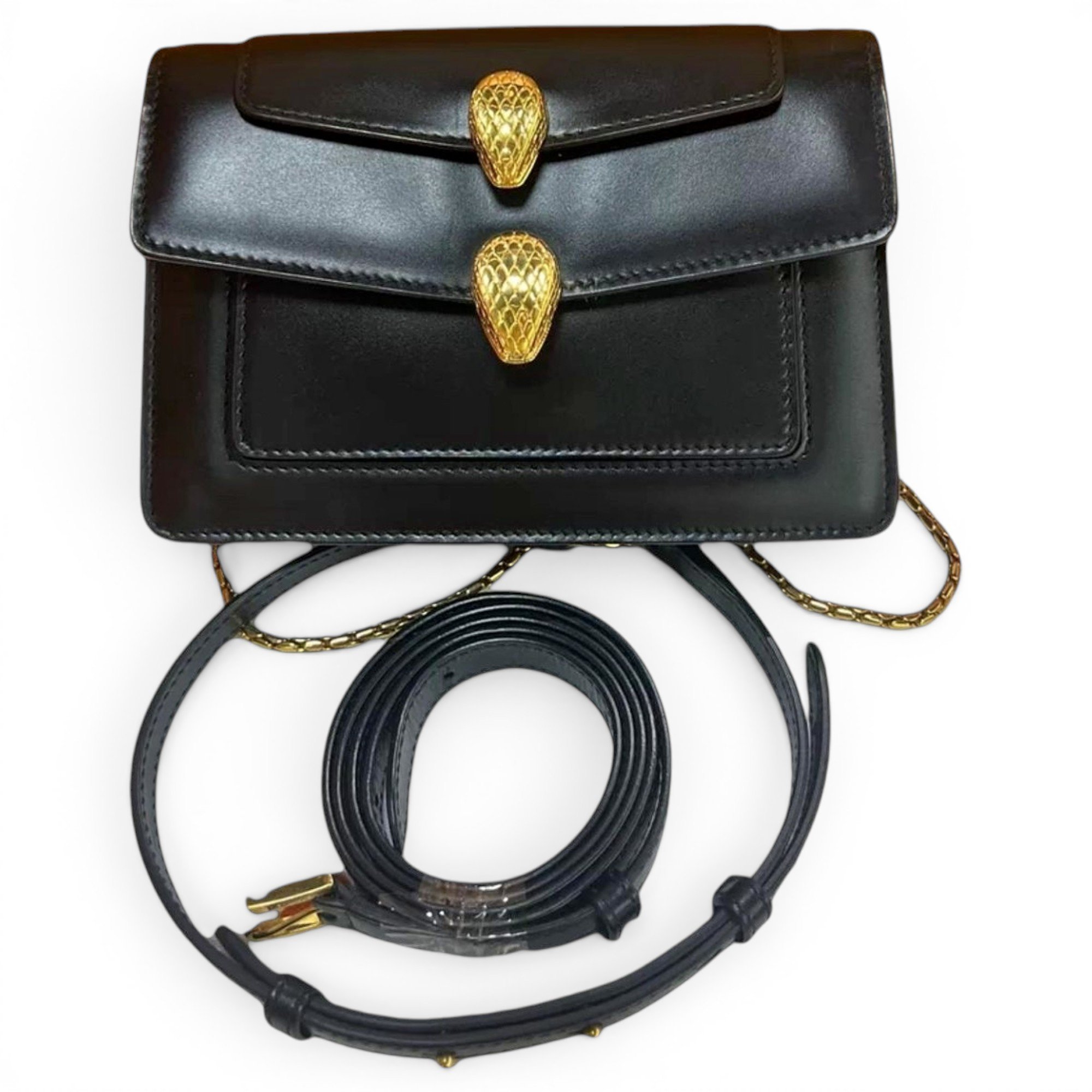 Serpenti leather handbag