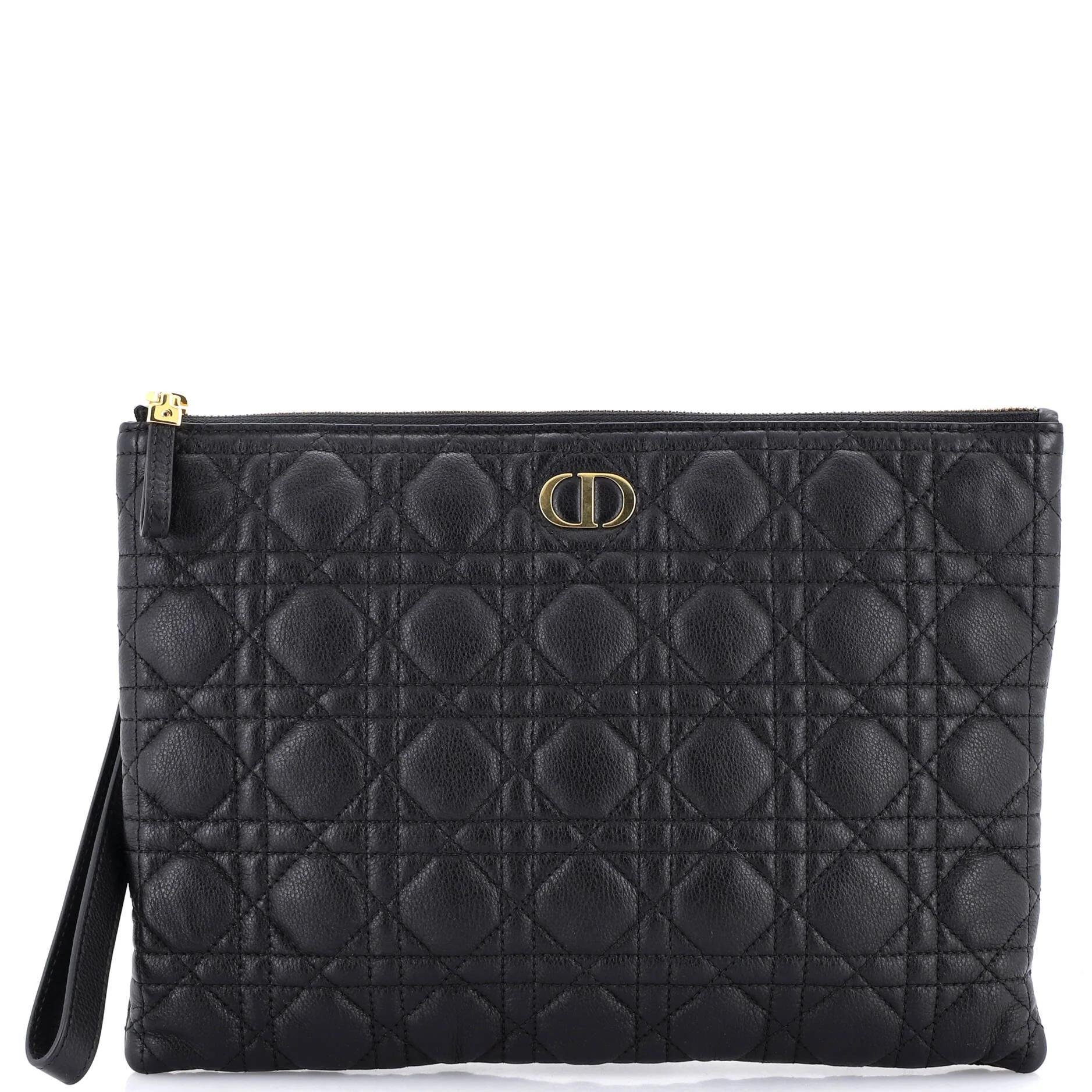 Leather clutch bag