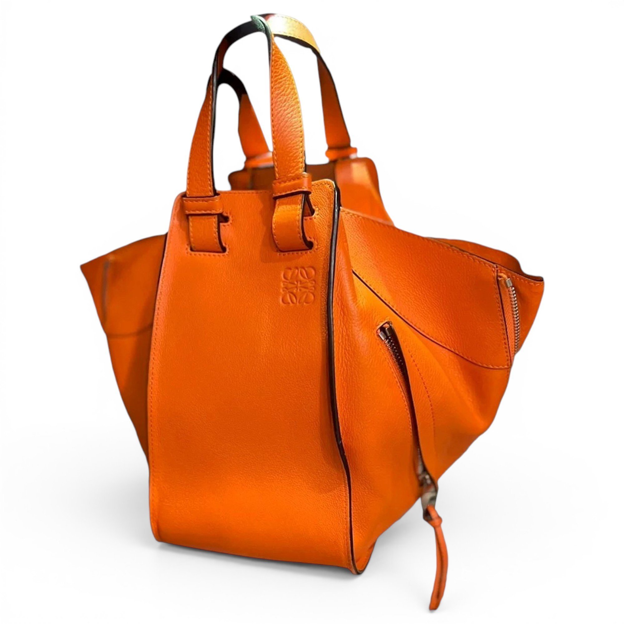 Hammock leather handbag