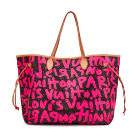 Louis Vuitton Stephen Sprouse Pink Monogram Graffiti Coated Canvas Neverfull GM Gold Hardware, 2009