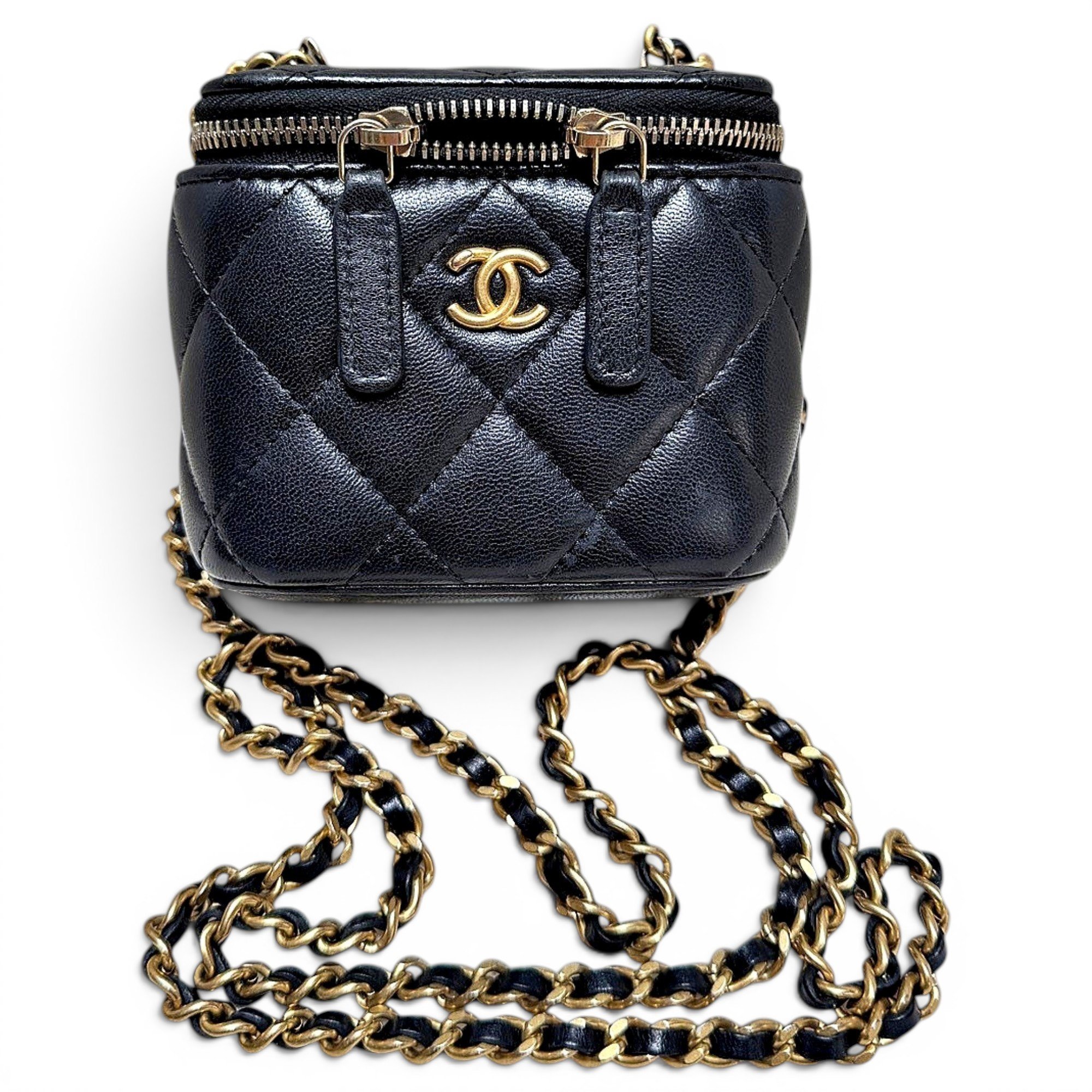 Trendy CC Vanity leather handbag