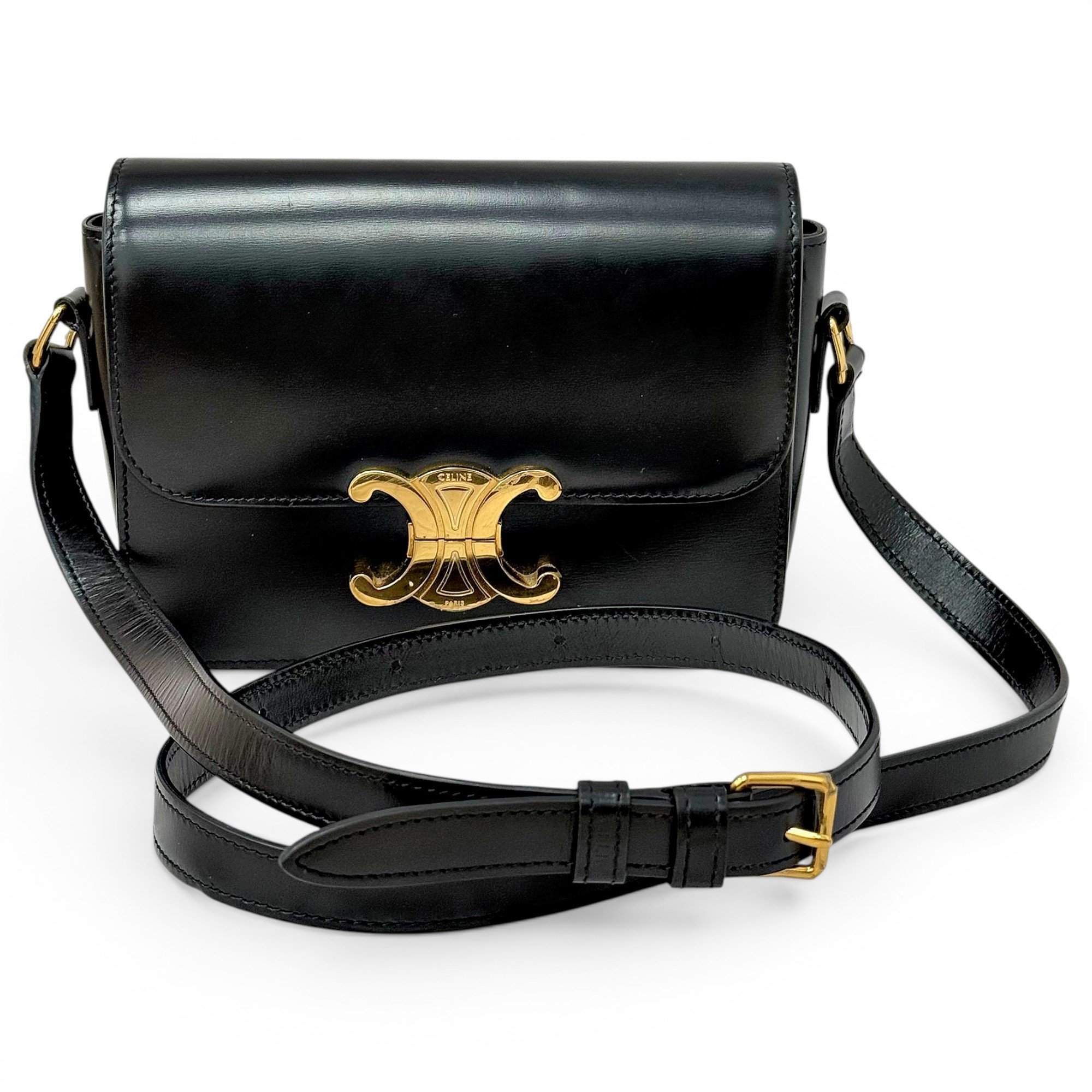 Triomphe leather handbag