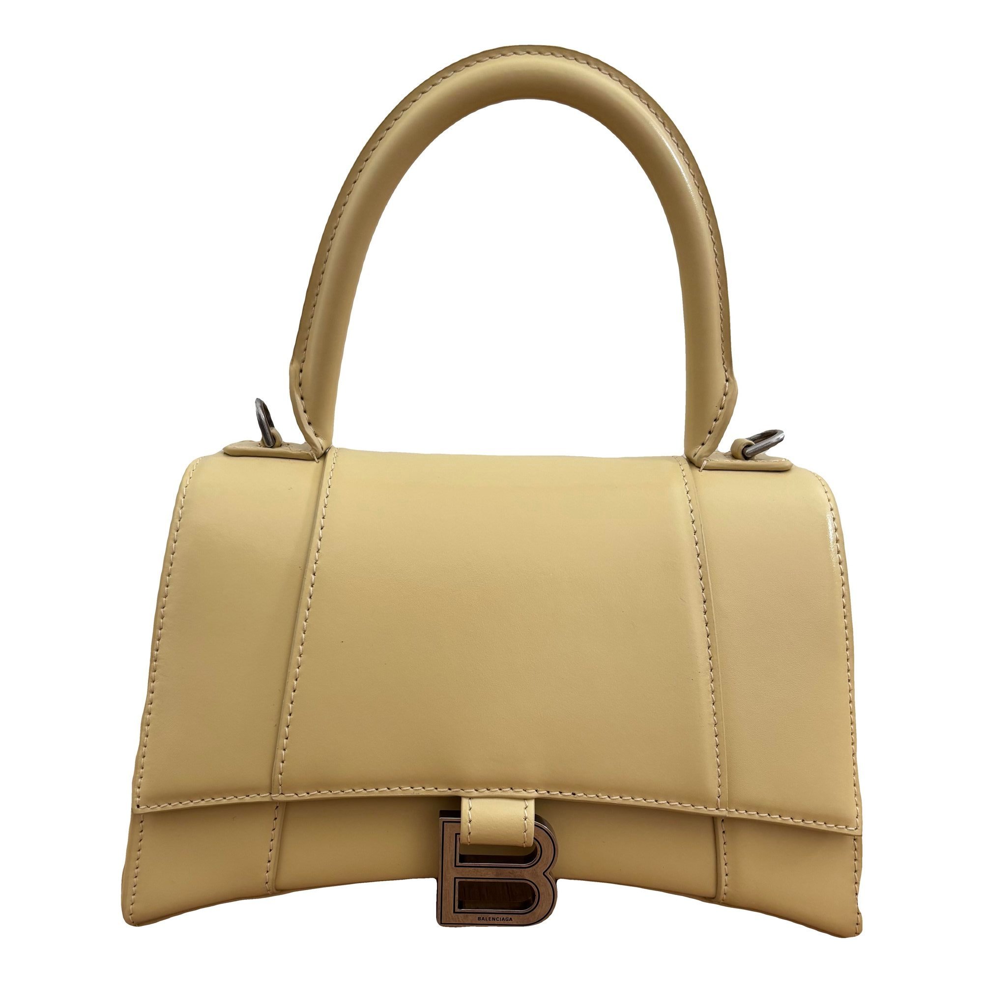 Hourglass leather crossbody bag