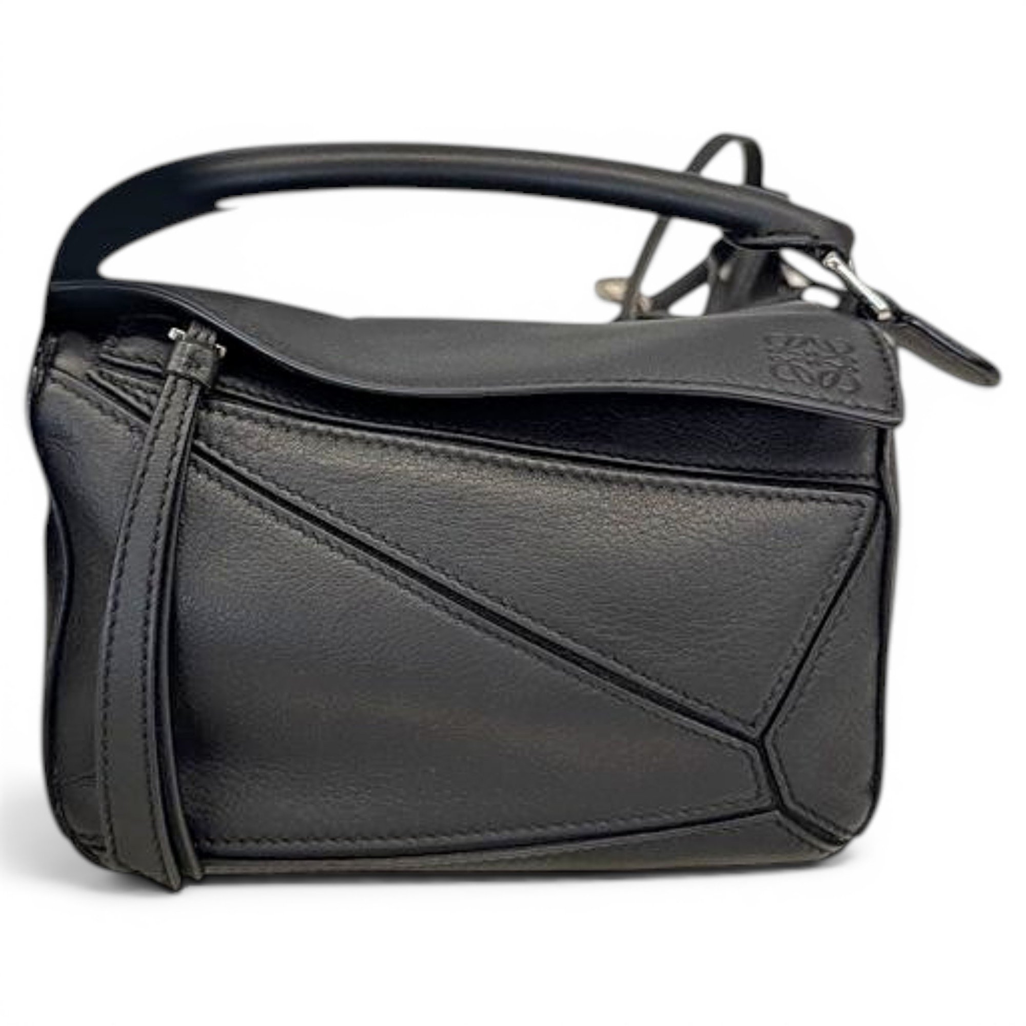 Puzzle leather handbag