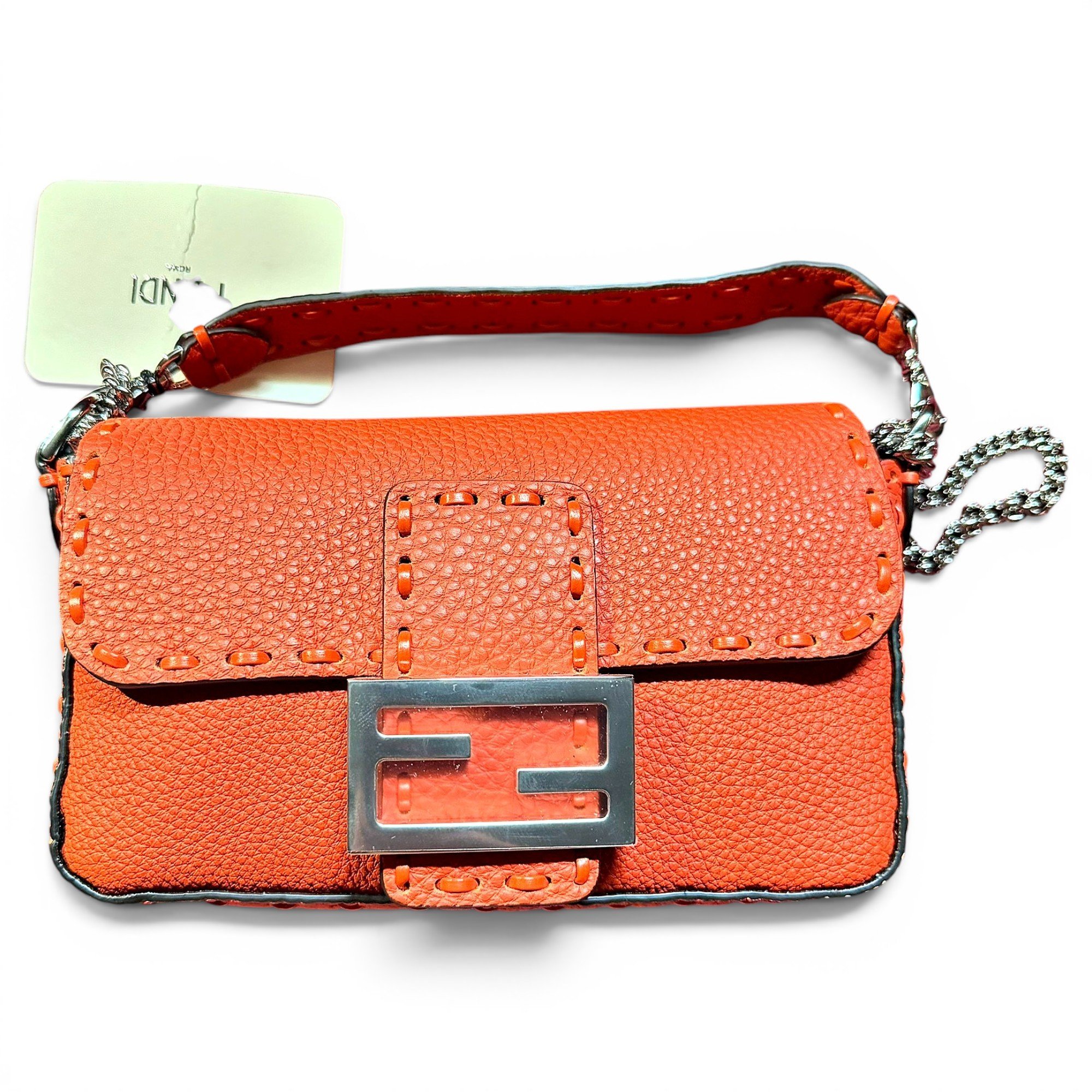 Baguette leather handbag