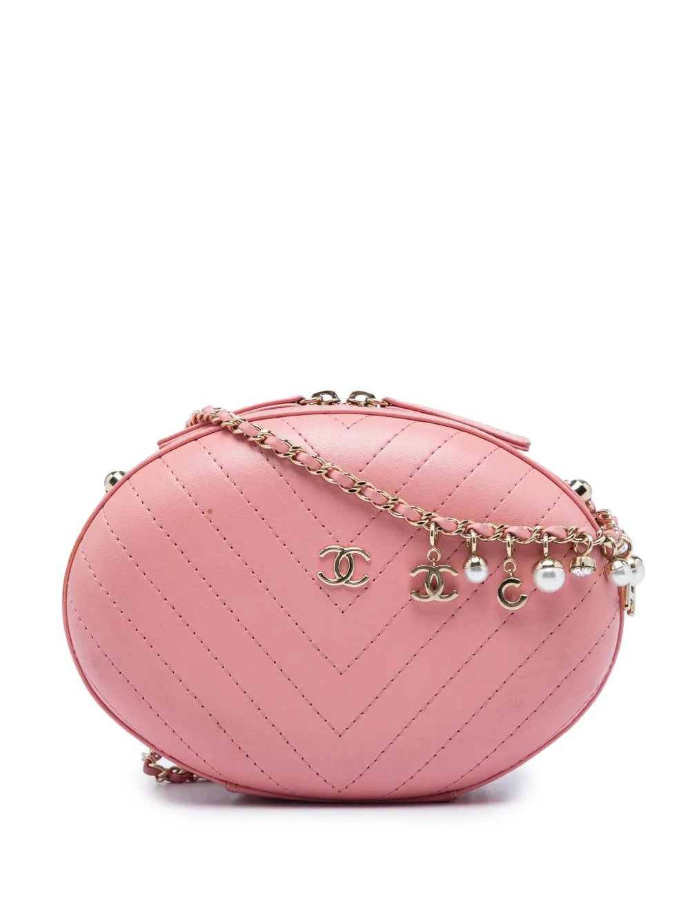 2019 Chevron Stitched Calfskin La Pausa Evening Bag crossbody bag