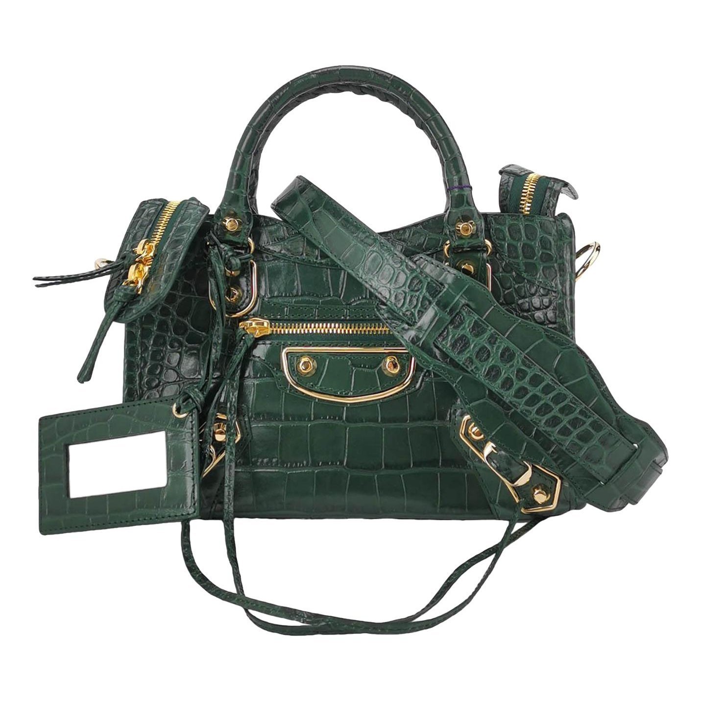 City leather handbag