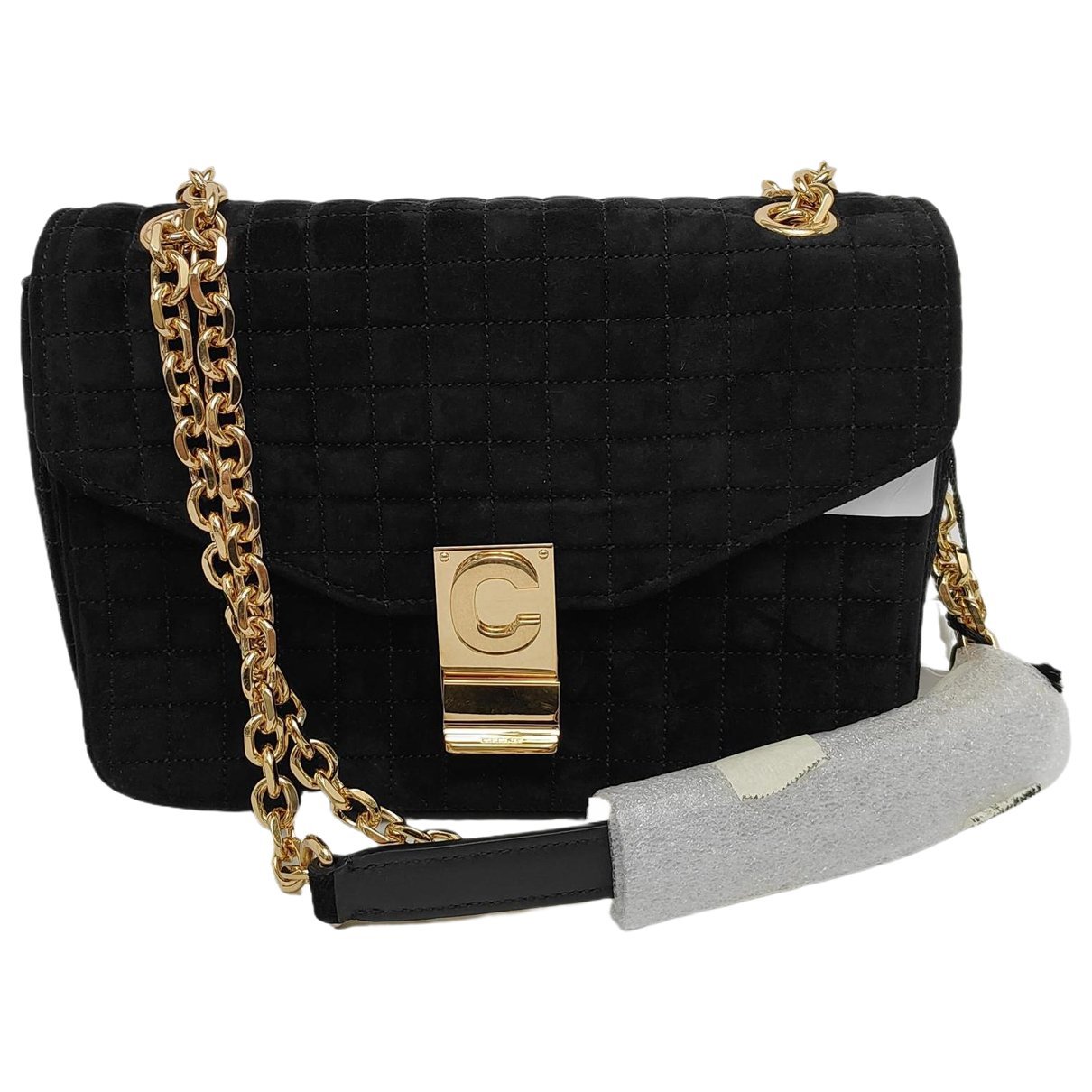 Black Belt vegan leather handbag