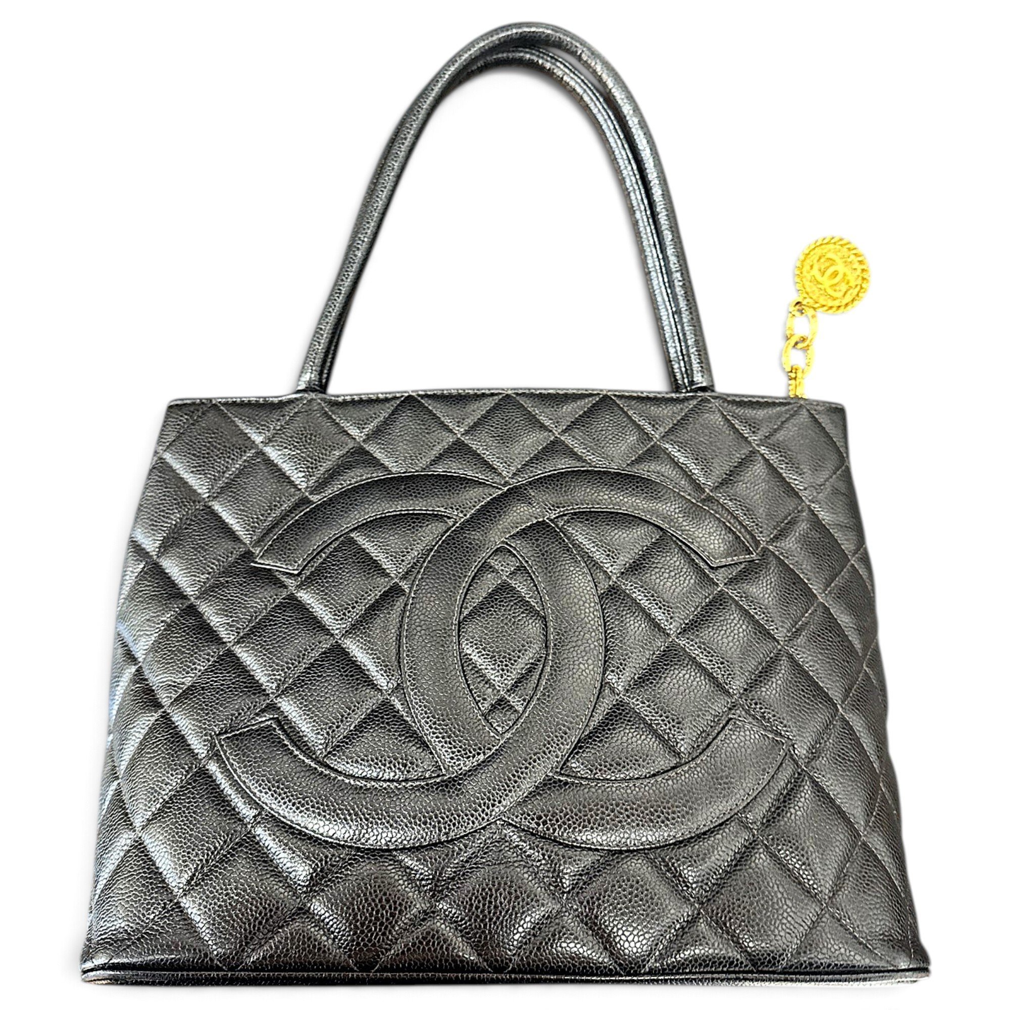 Médaillon leather handbag