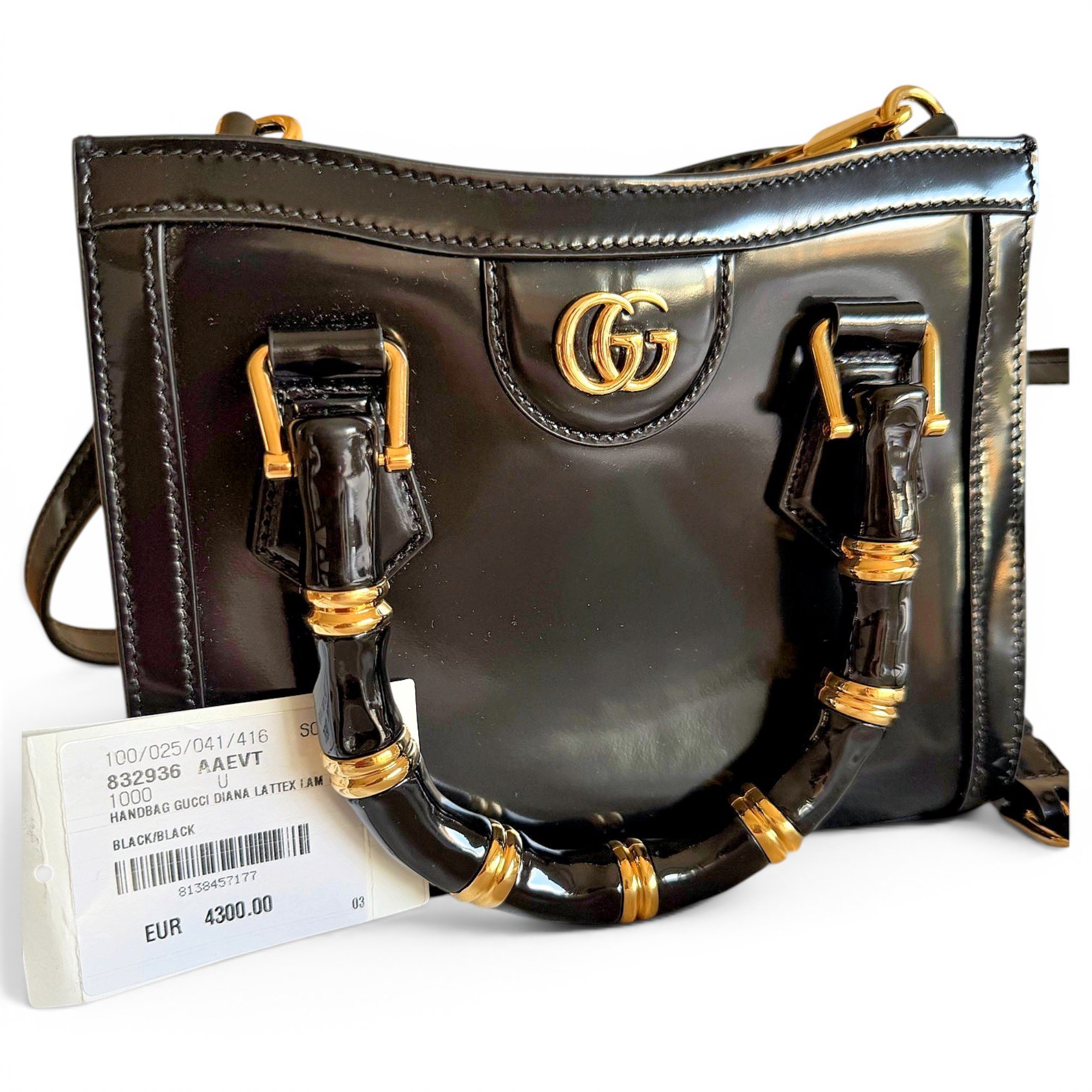 Diana patent leather handbag