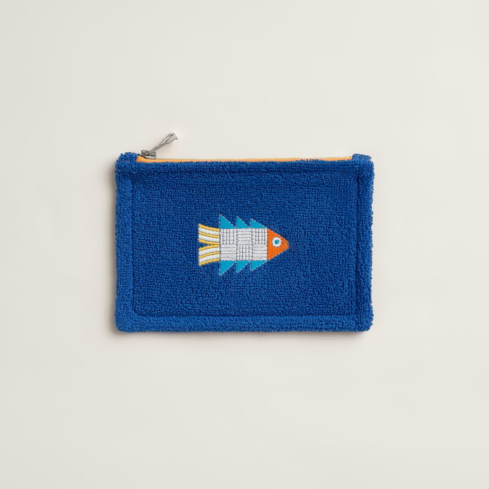 Bleu Smalt Animaux Nattes Case, Mini Model