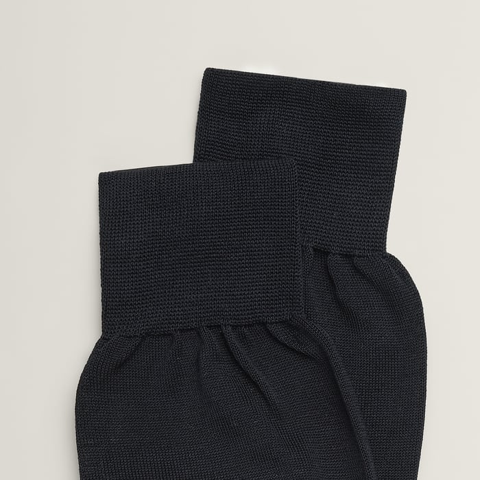 Marine "H" Embroidery Socks