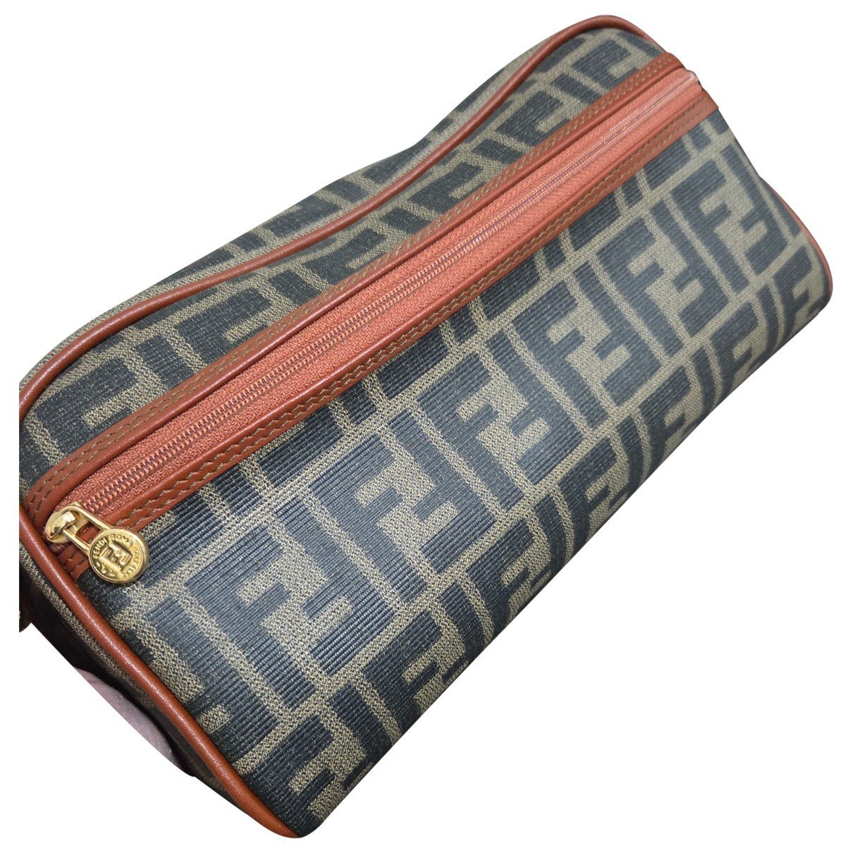 Leather clutch bag