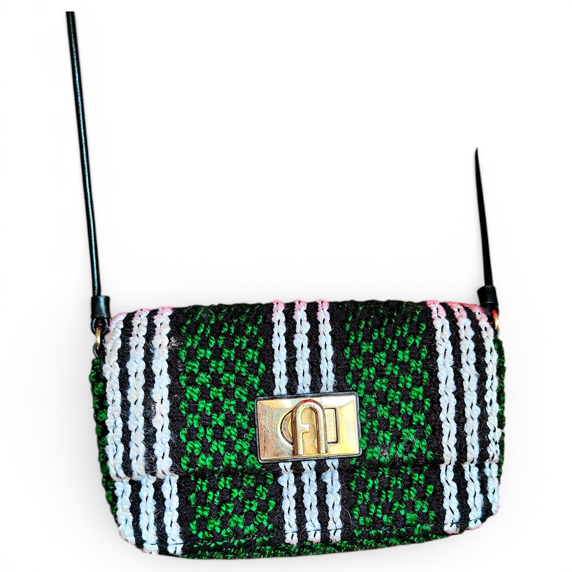 Furla Metropolis tweed crossbody bag