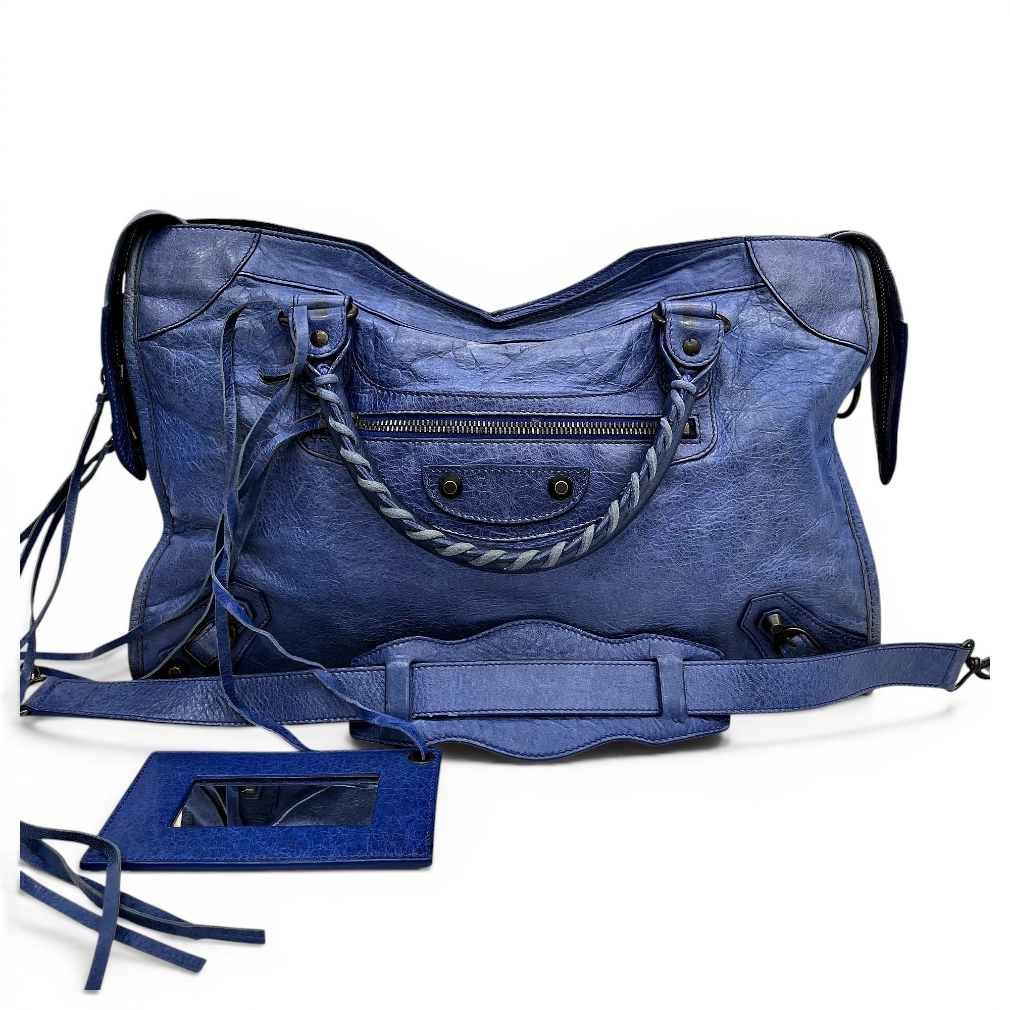 City leather handbag