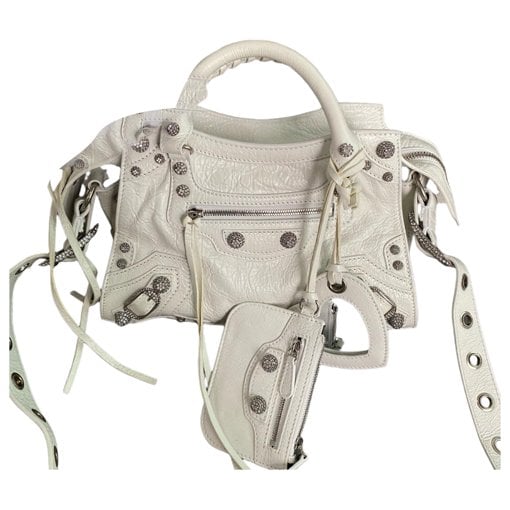 City leather handbag
