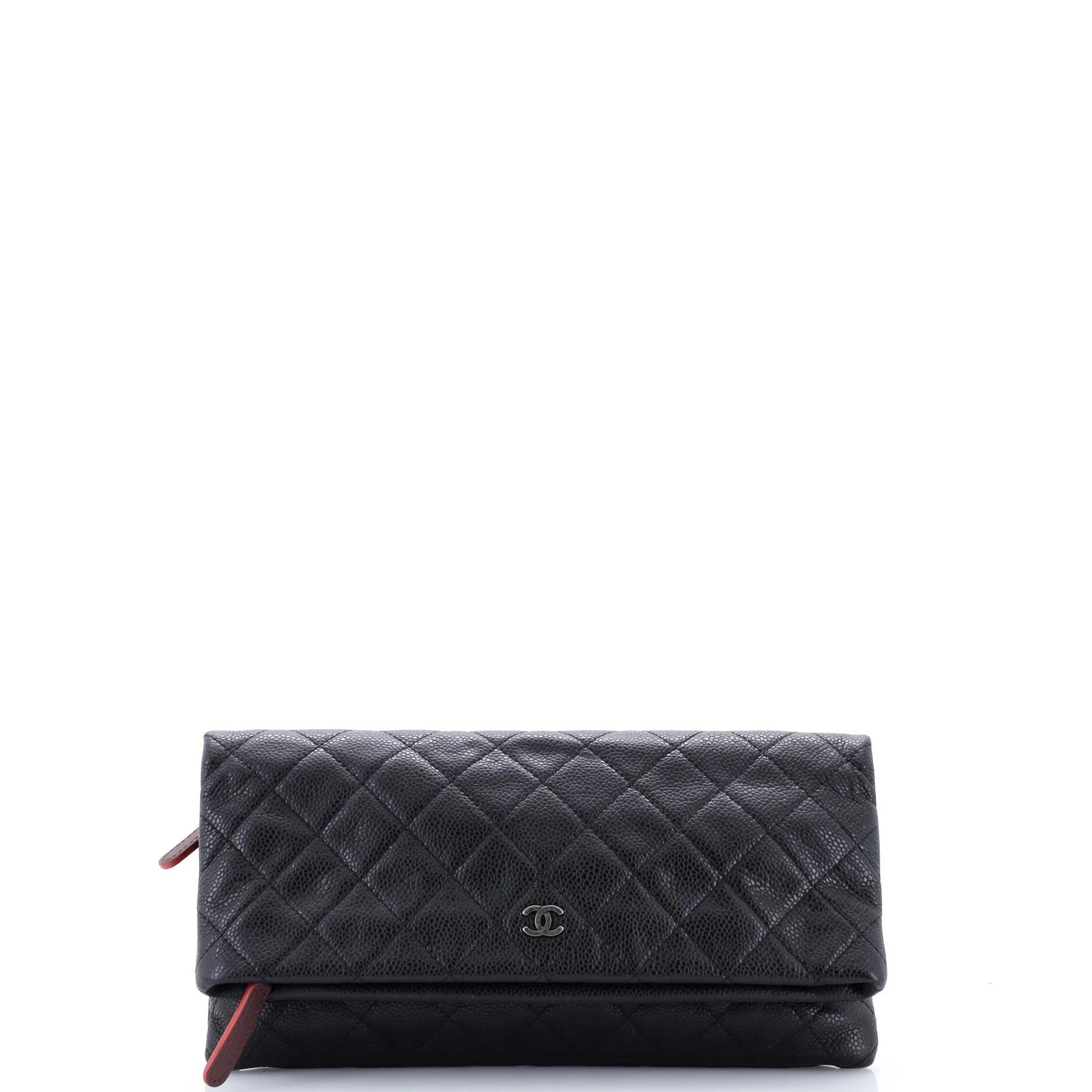 Leather clutch bag