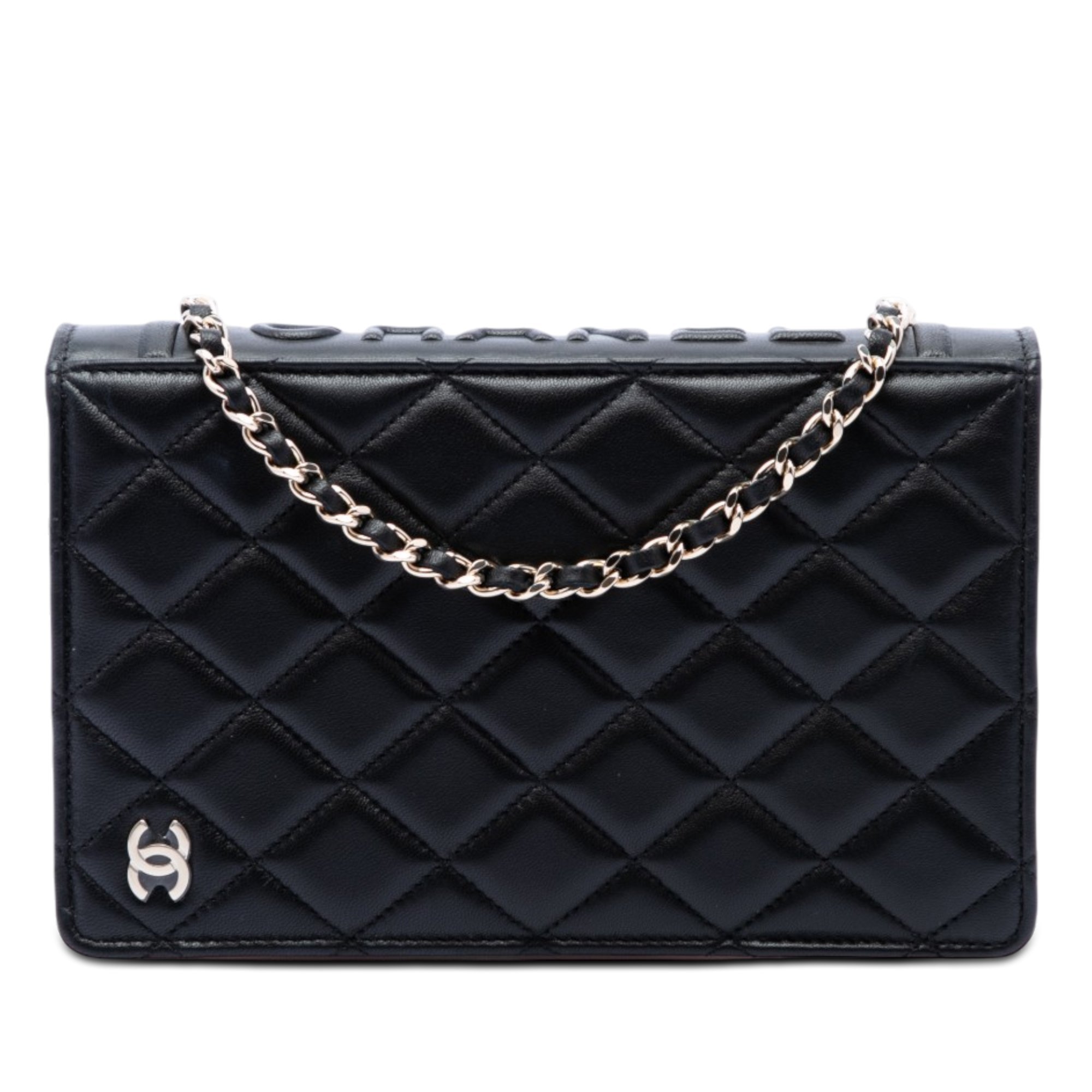 Wallet On Chain leather handbag