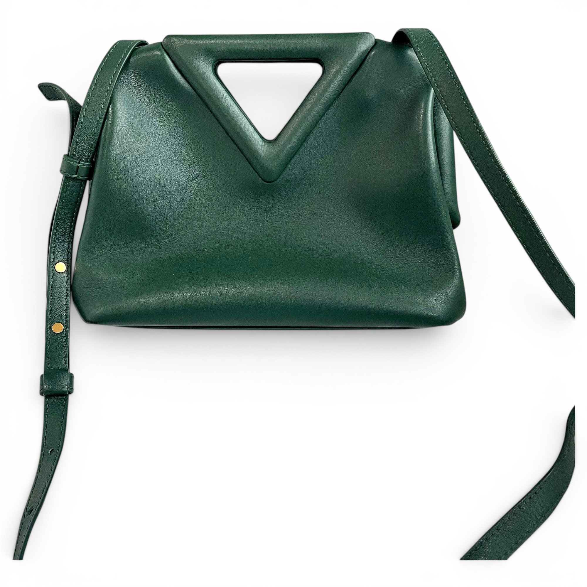 Point leather handbag