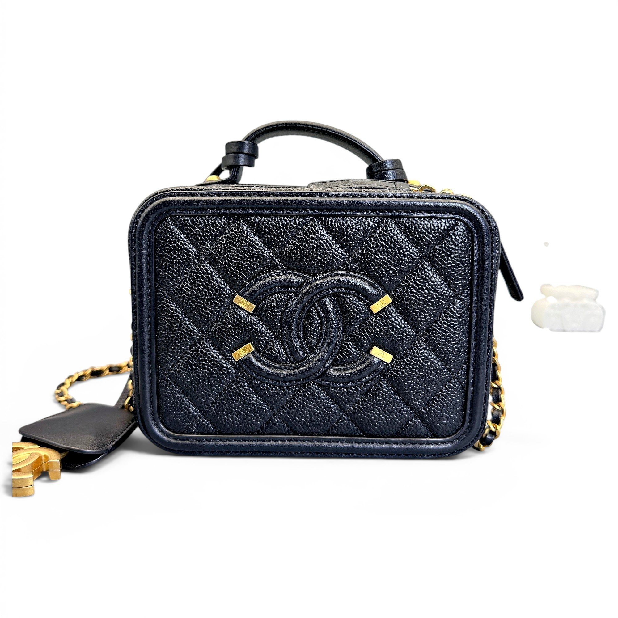 Vanity leather handbag