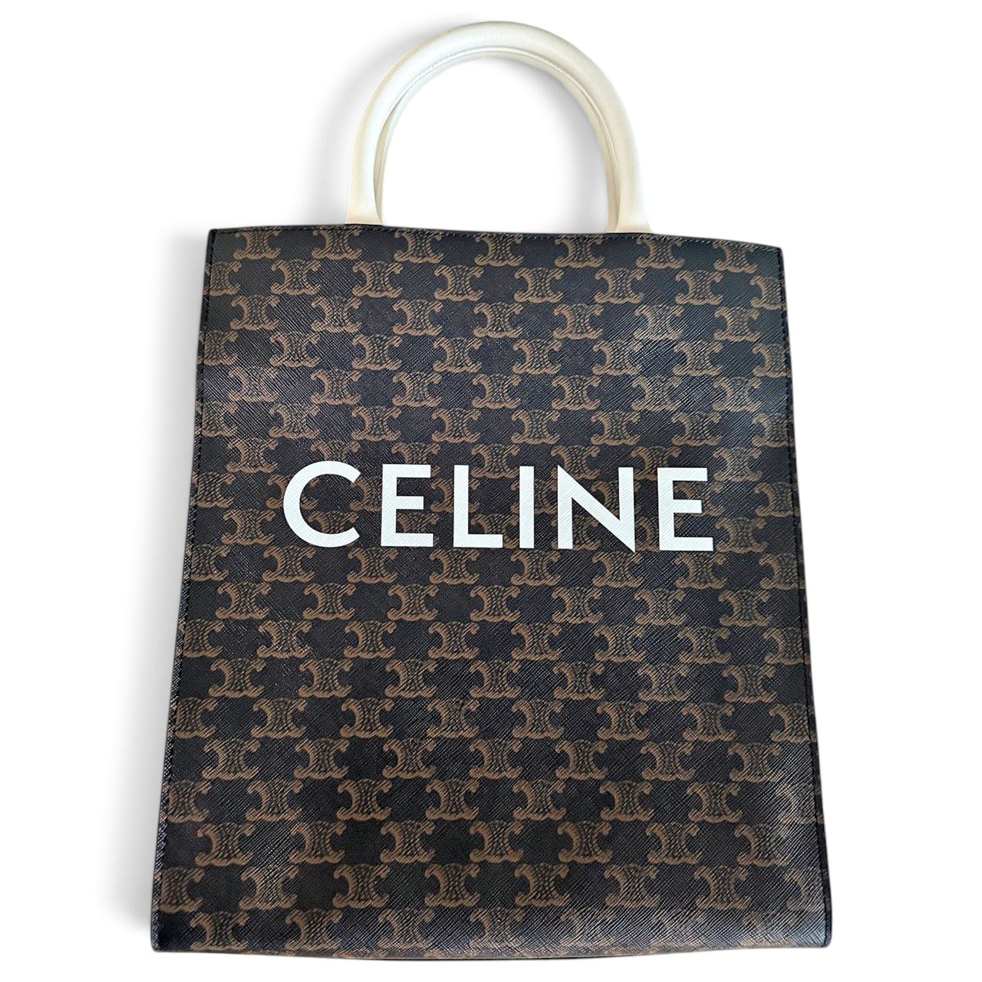 Cabas Vertical leather tote