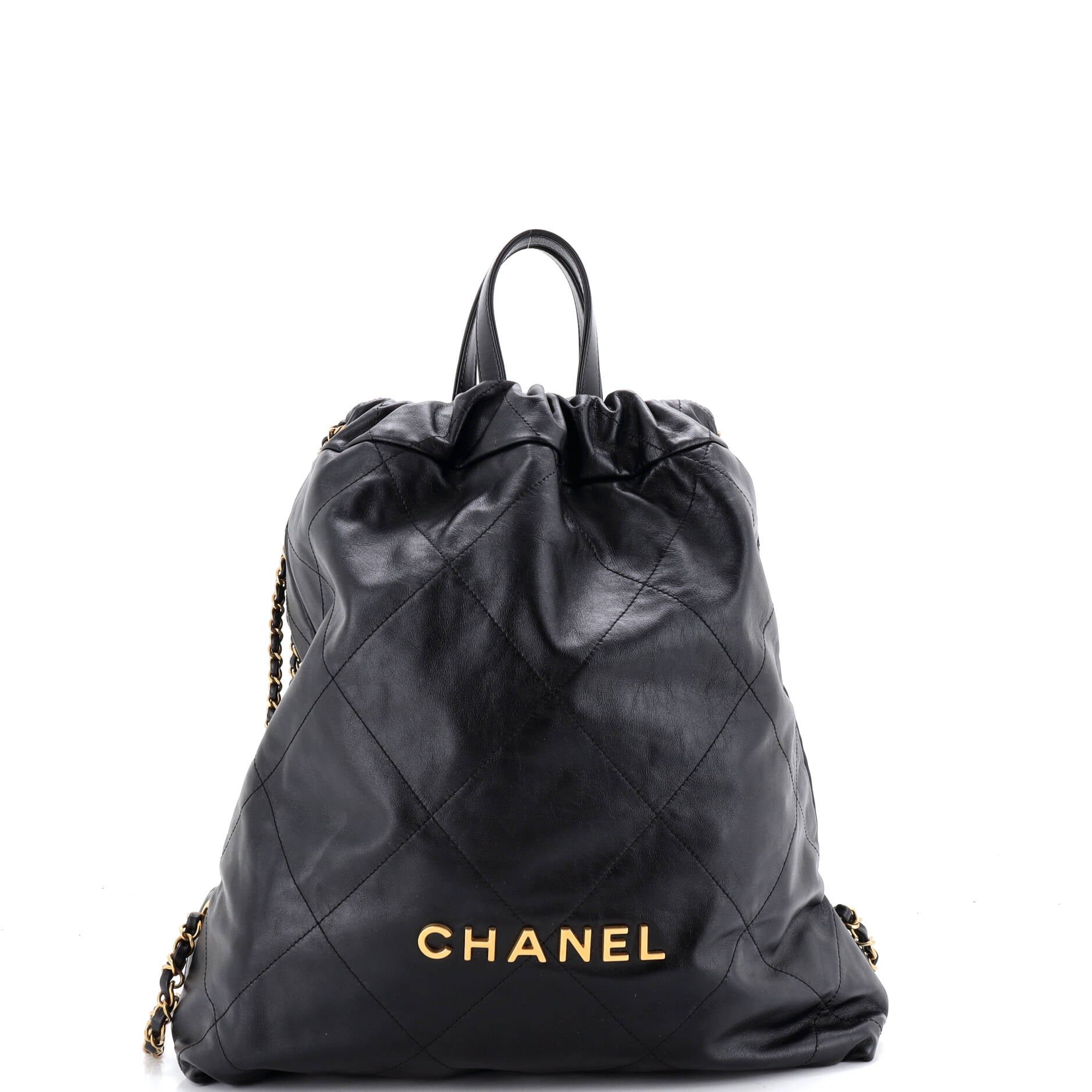 22 Chain Backpack Quilted Calfskin Large