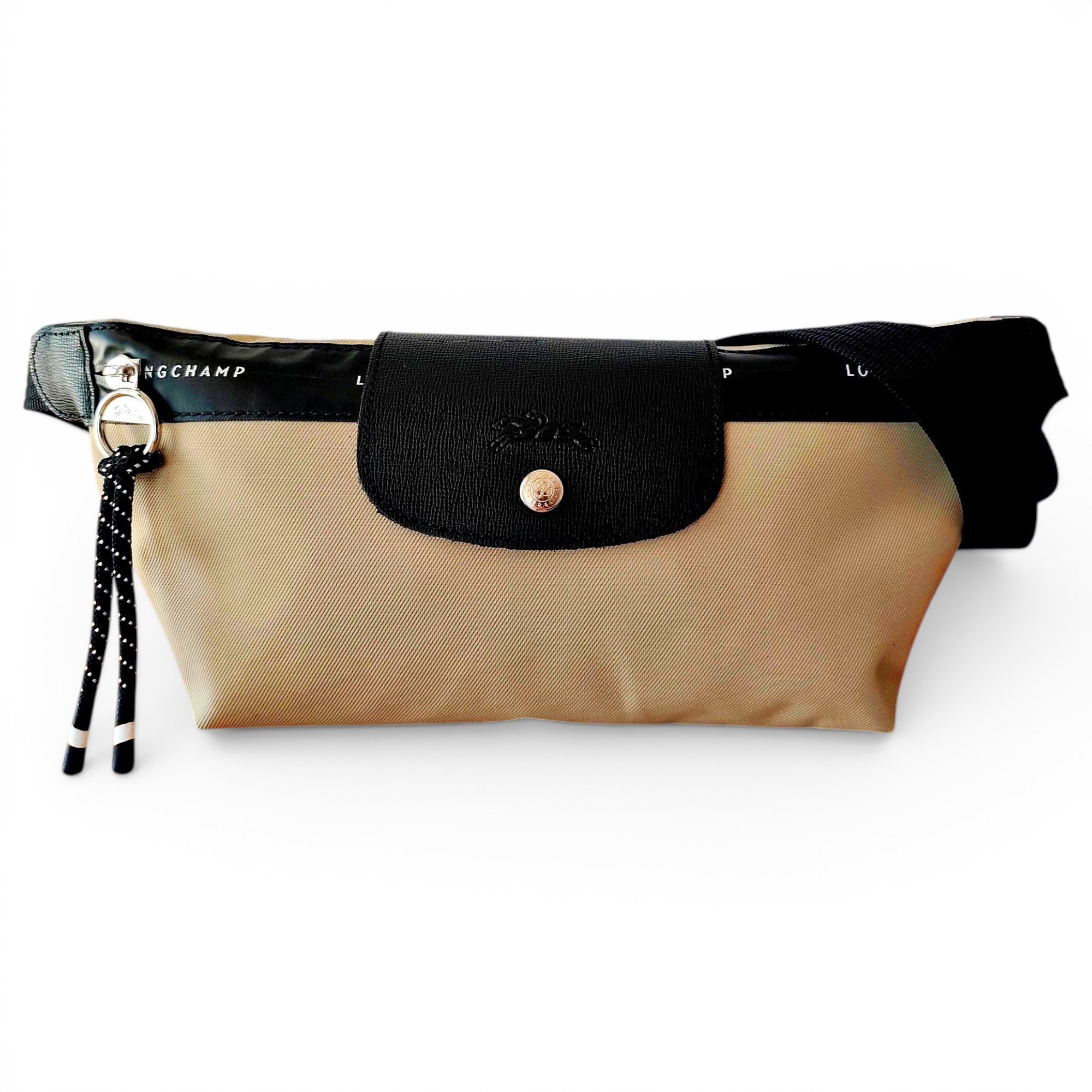 Pliage leather clutch bag