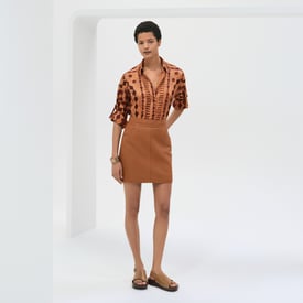 Miniskirt with quilted detail