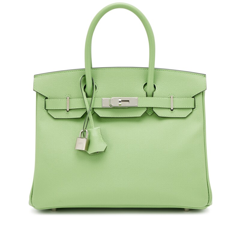Vert Criquet Epsom Birkin 30 Palladium Hardware, 2020