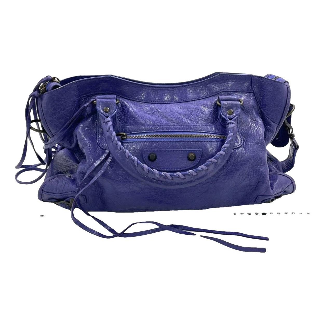 City leather handbag