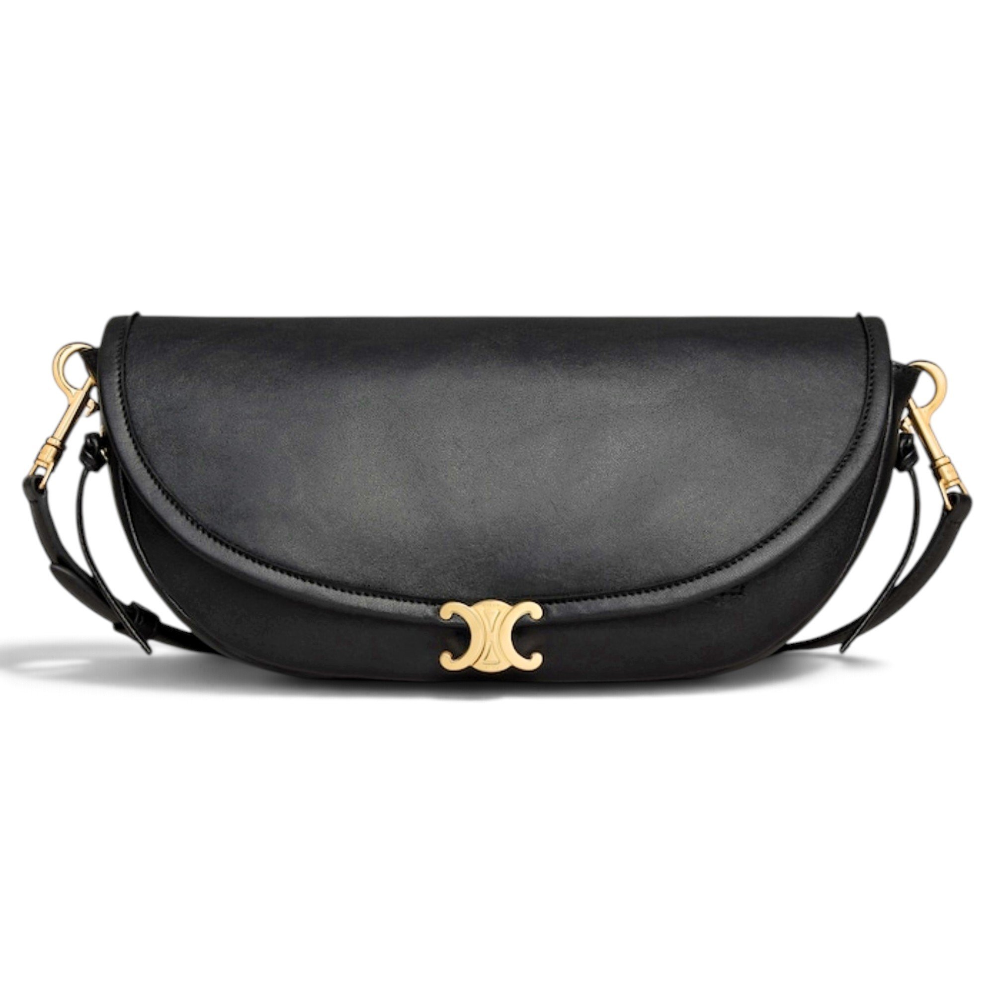 Triomphe Halfmoon leather handbag