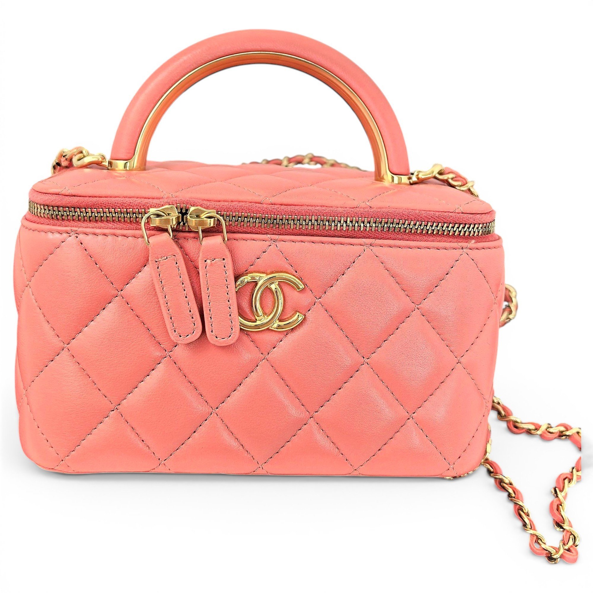 Trendy CC Vanity leather handbag