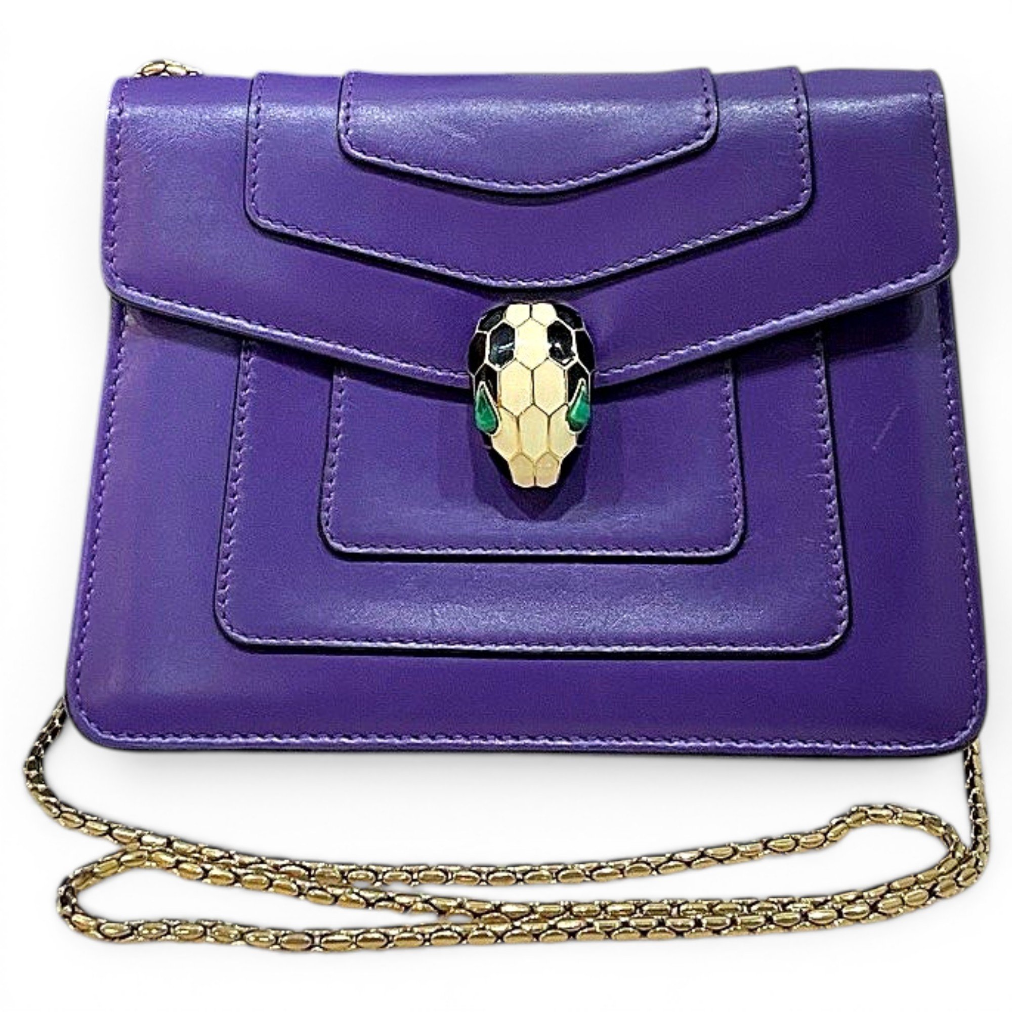 Serpenti leather handbag