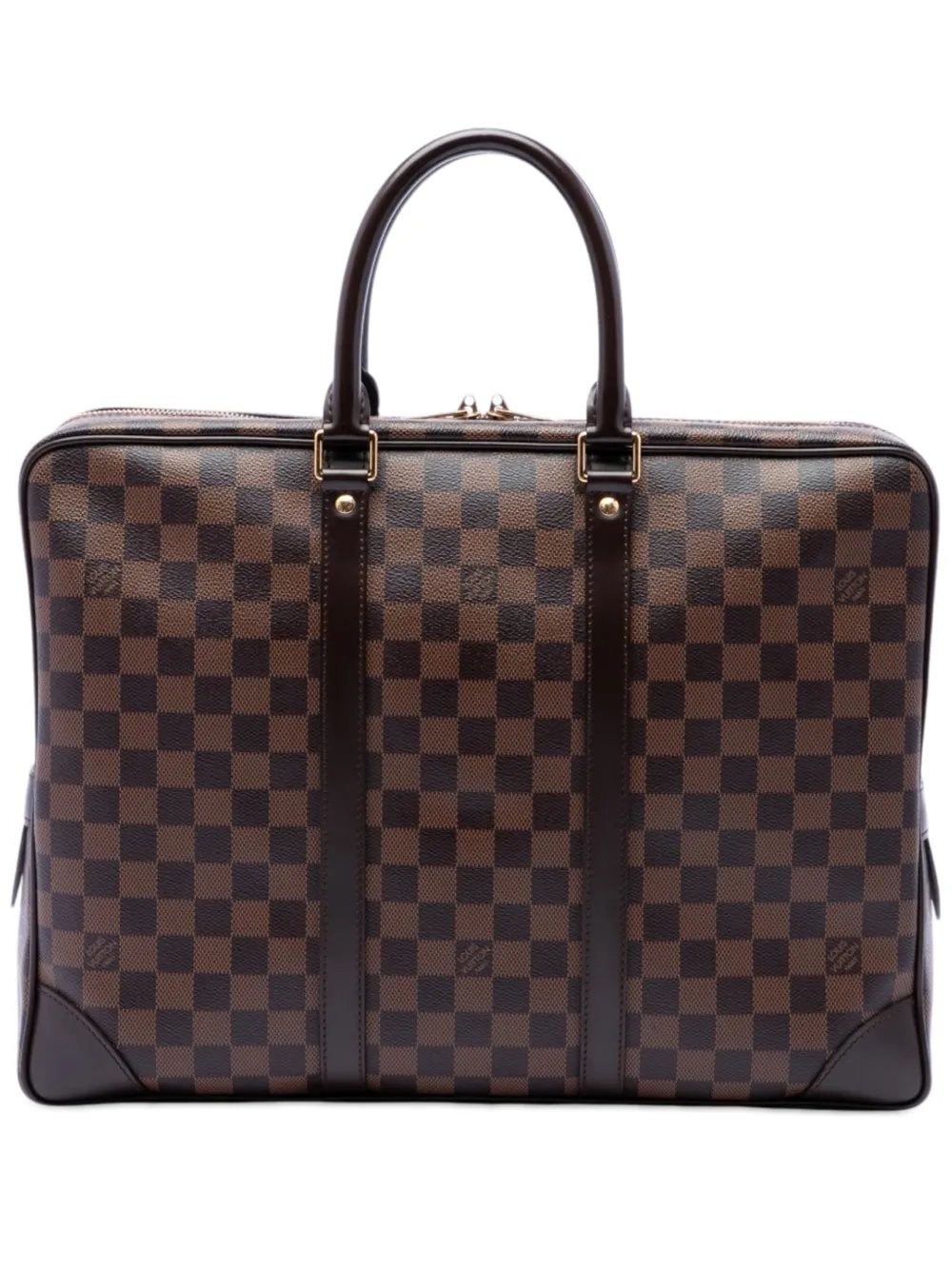 2012 Damier Ebene Porte Documents Voyage PM business bag