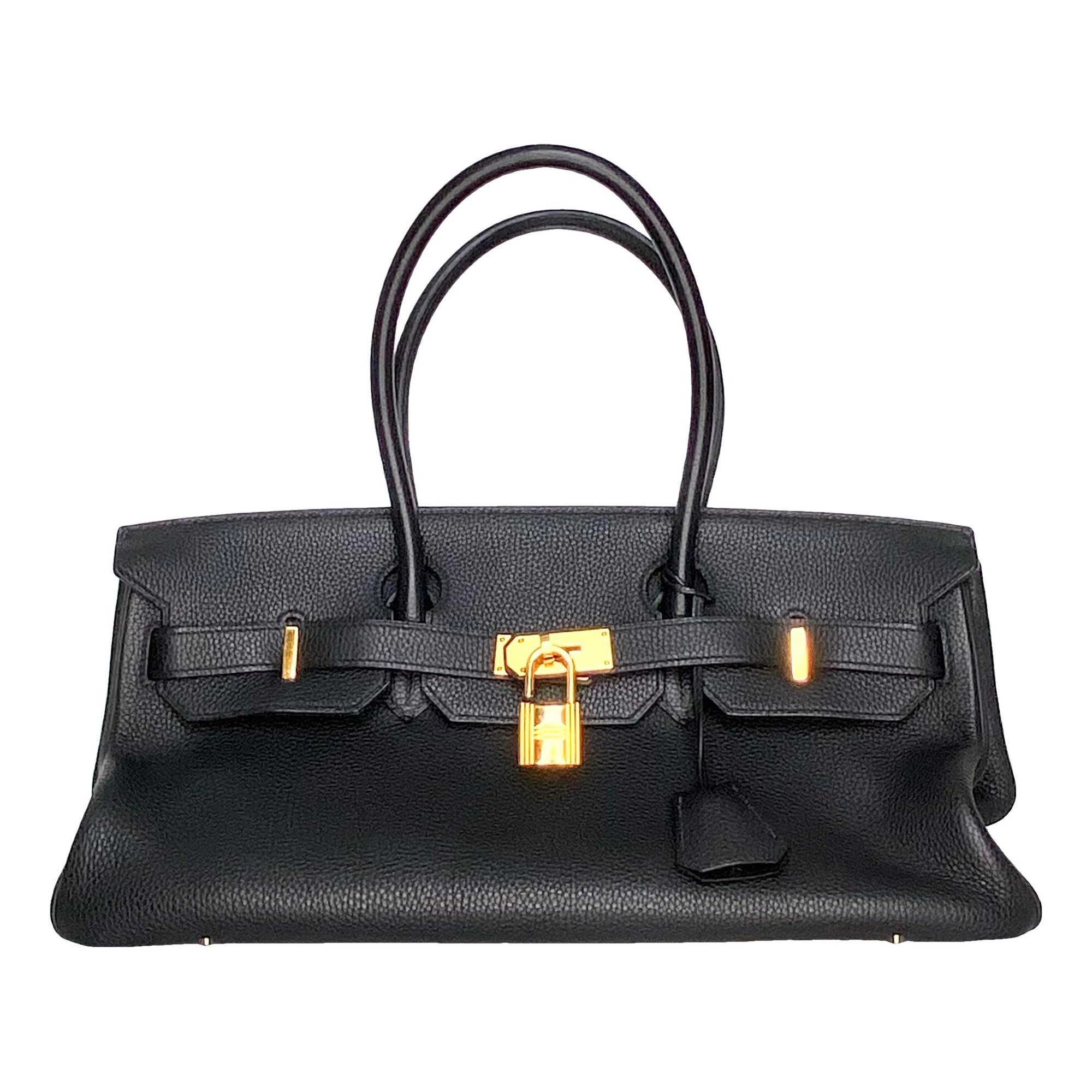 Hermes Birkin Handbag Black Clemence Leather 2010