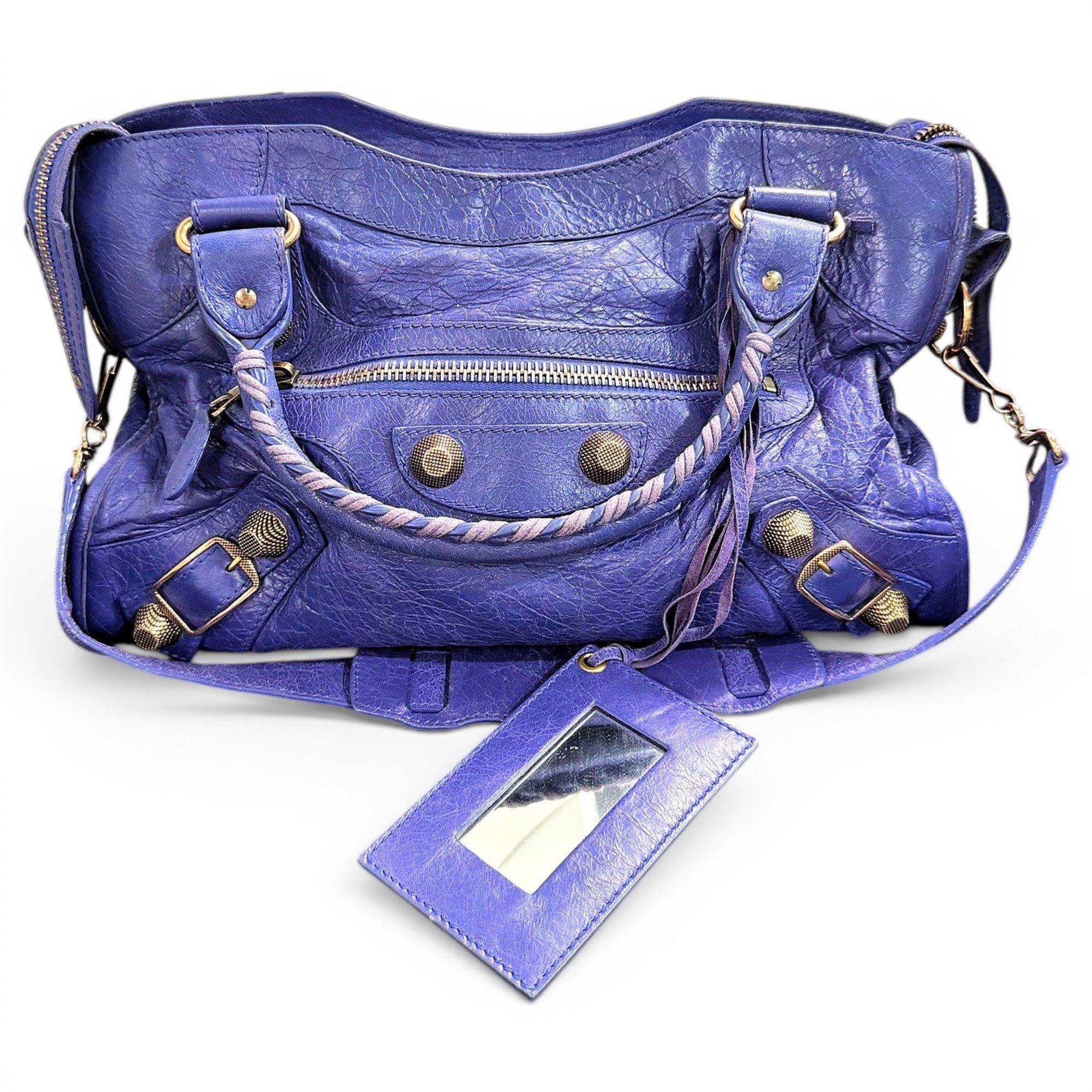 City leather handbag