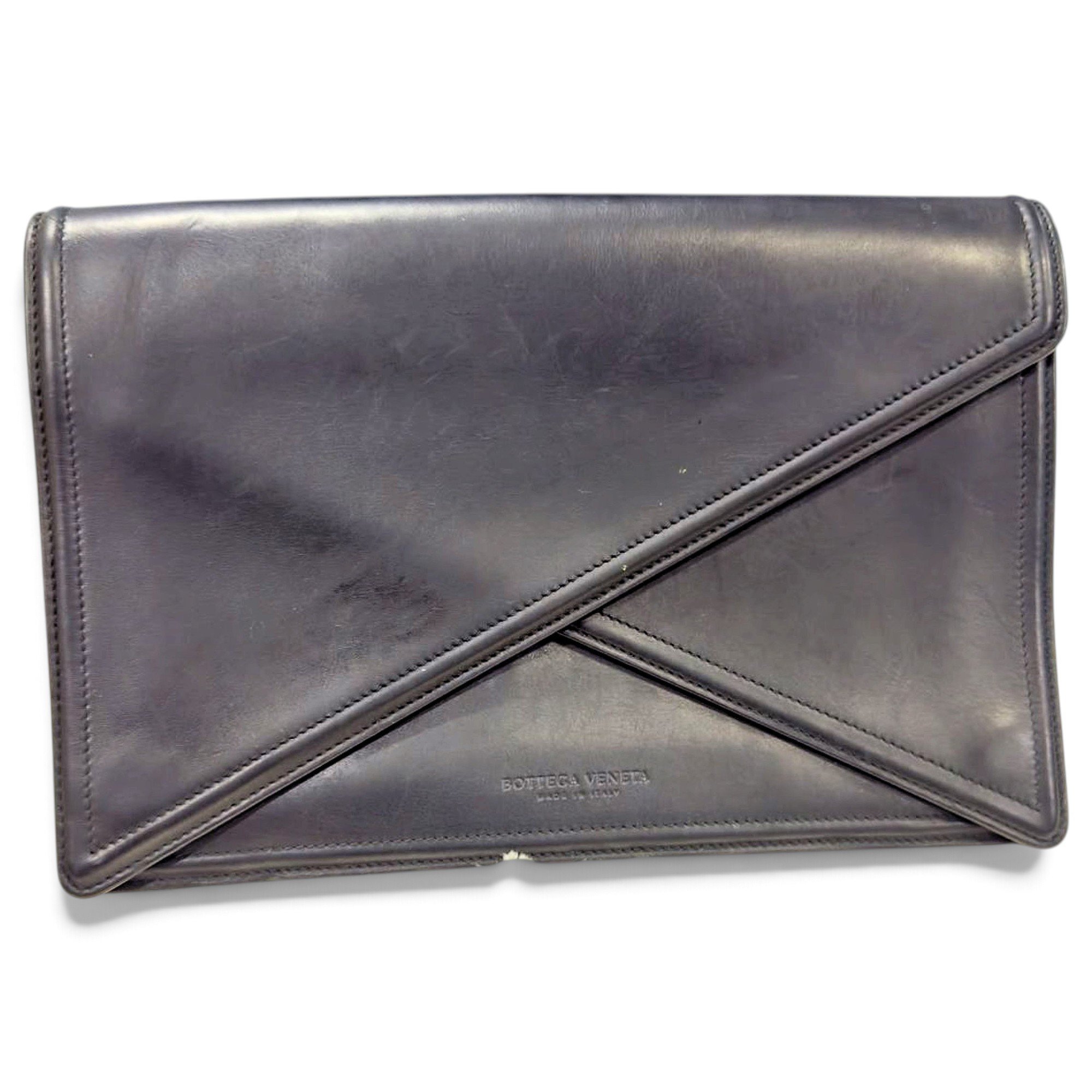 Leather clutch bag