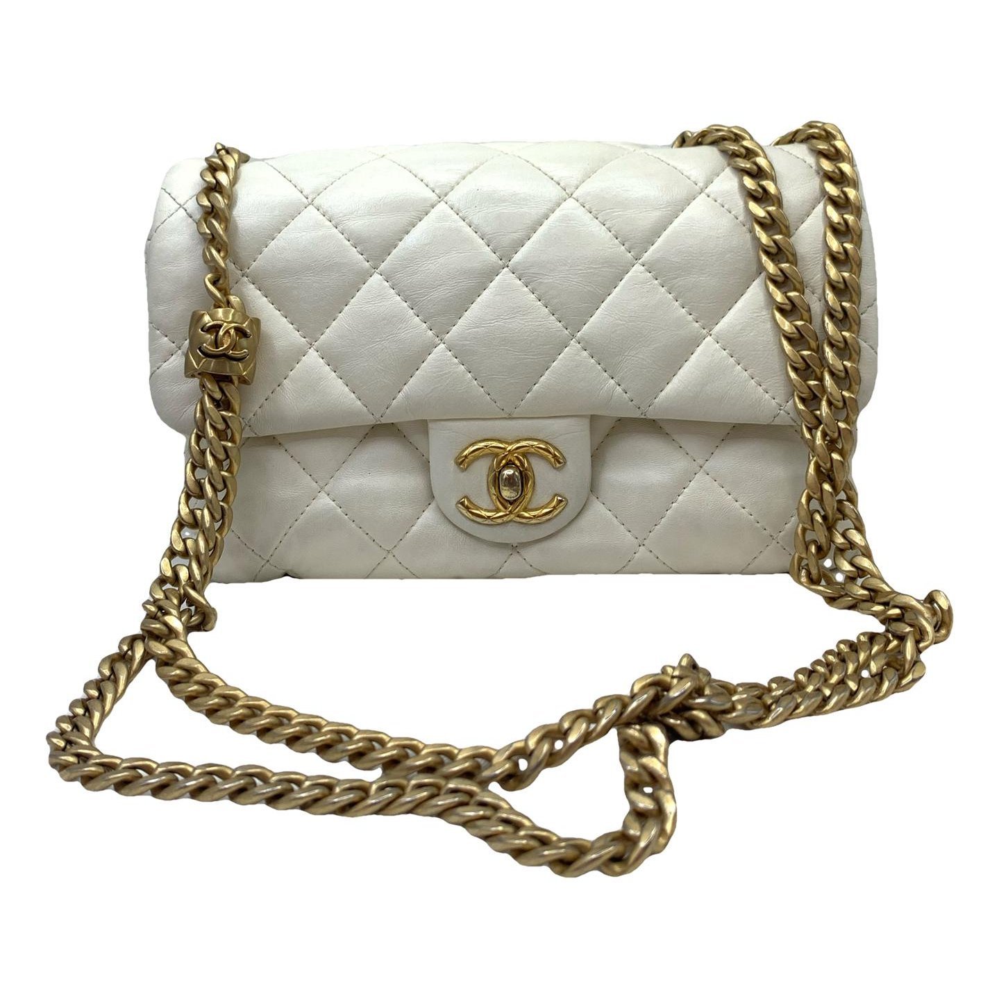 Trendy CC Flap leather handbag