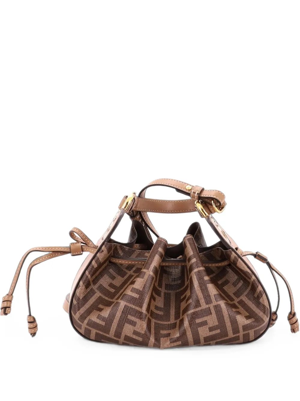 Pomodorino Zucca Coated Canvas Mini bucket bag