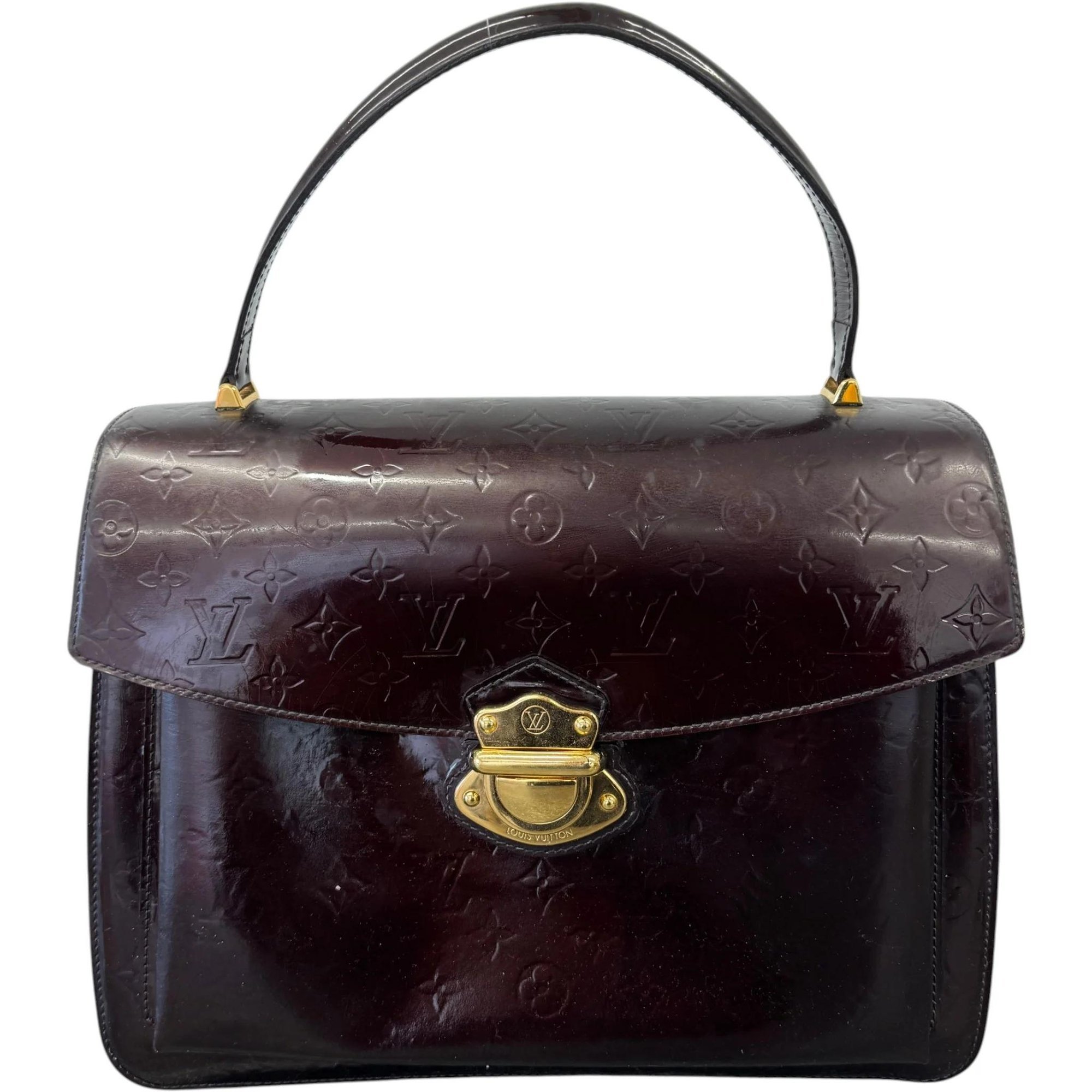 Patent leather handbag